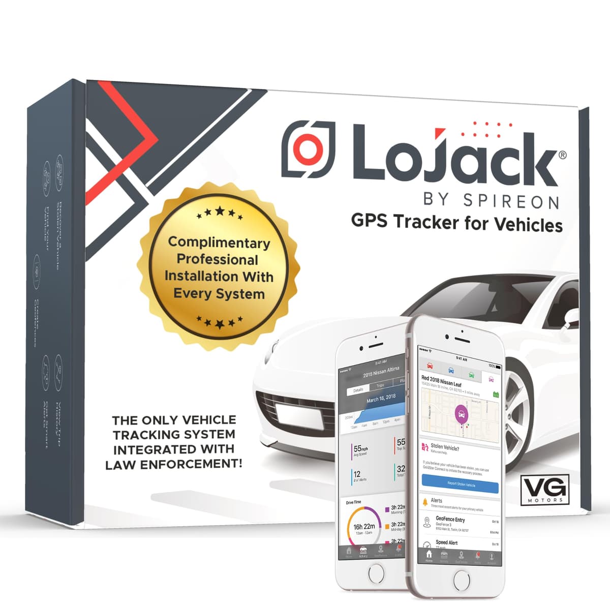 VG Motors LoJack for Cars - GPS Tracker para Vehículos sin Cuota Mensual | Instalación Profesional Incluida VGML7Y