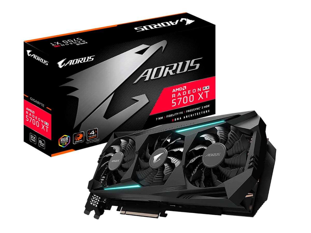 GIGABYTE AORUS Tarjeta de Video Radeon RX 5700 XT 8G, PCIe 4.0, 8GB 256-Bit GDDR6, GV-R57XTAORUS-8GD