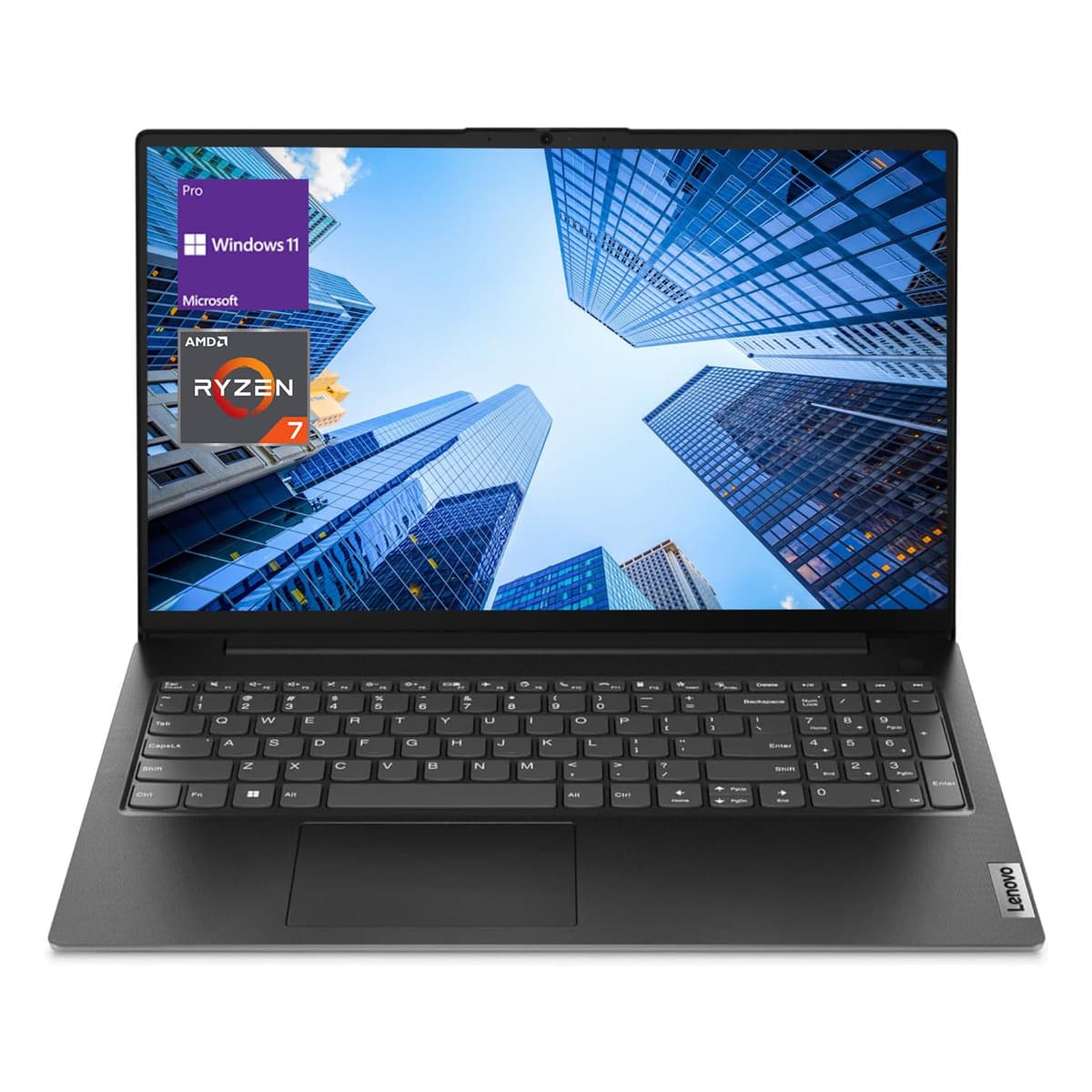 Lenovo V-Series V15 Laptop Empresarial, Pantalla FHD de 15.6", AMD Ryzen 7 7730U, 40 GB RAM, SSD de 2 TB, Teclado Numérico, HDMI, RJ45, Cámara Web, Wi-Fi, Windows 11 Pro, Negro Lenovo V15 G4 ABP