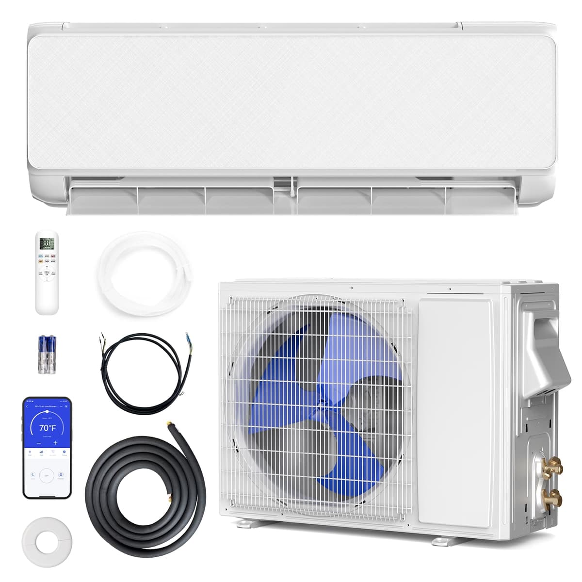 ZAFRO 12000 BTU Mini Split Inverter 22 SEER2 Wifi 115V A7201SW-12K