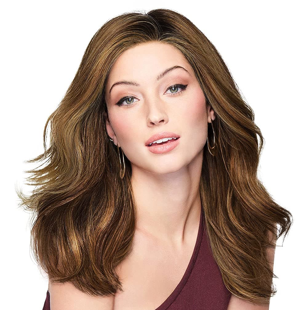 Hair u wear Raquel Welch Style Society peluca larga ondulada tru2life SS9/24 Shaded Iced Café Latte, talla estándar
