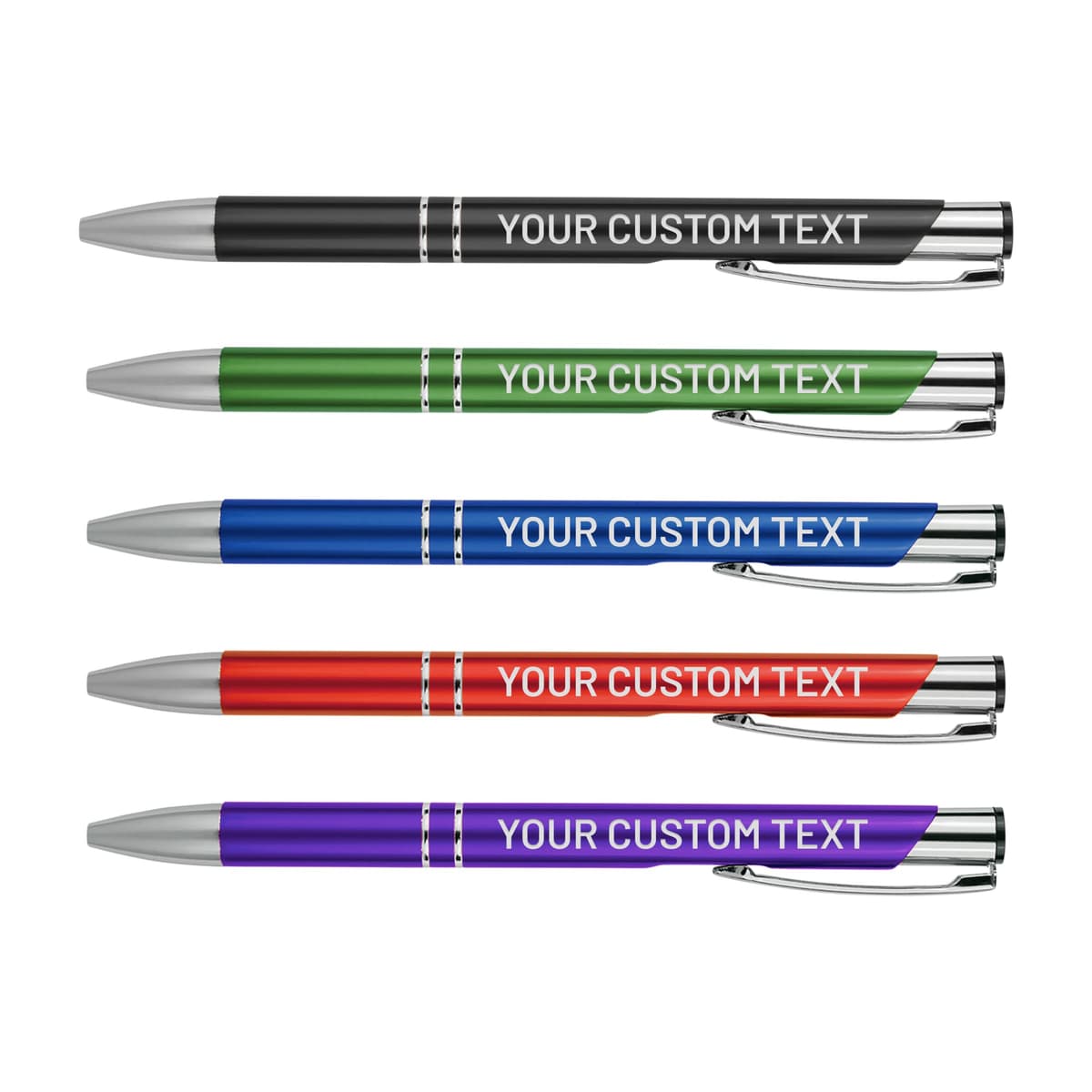 Baum Designs Plumas personalizadas para empresa, grabado láser (250 unidades, azul)