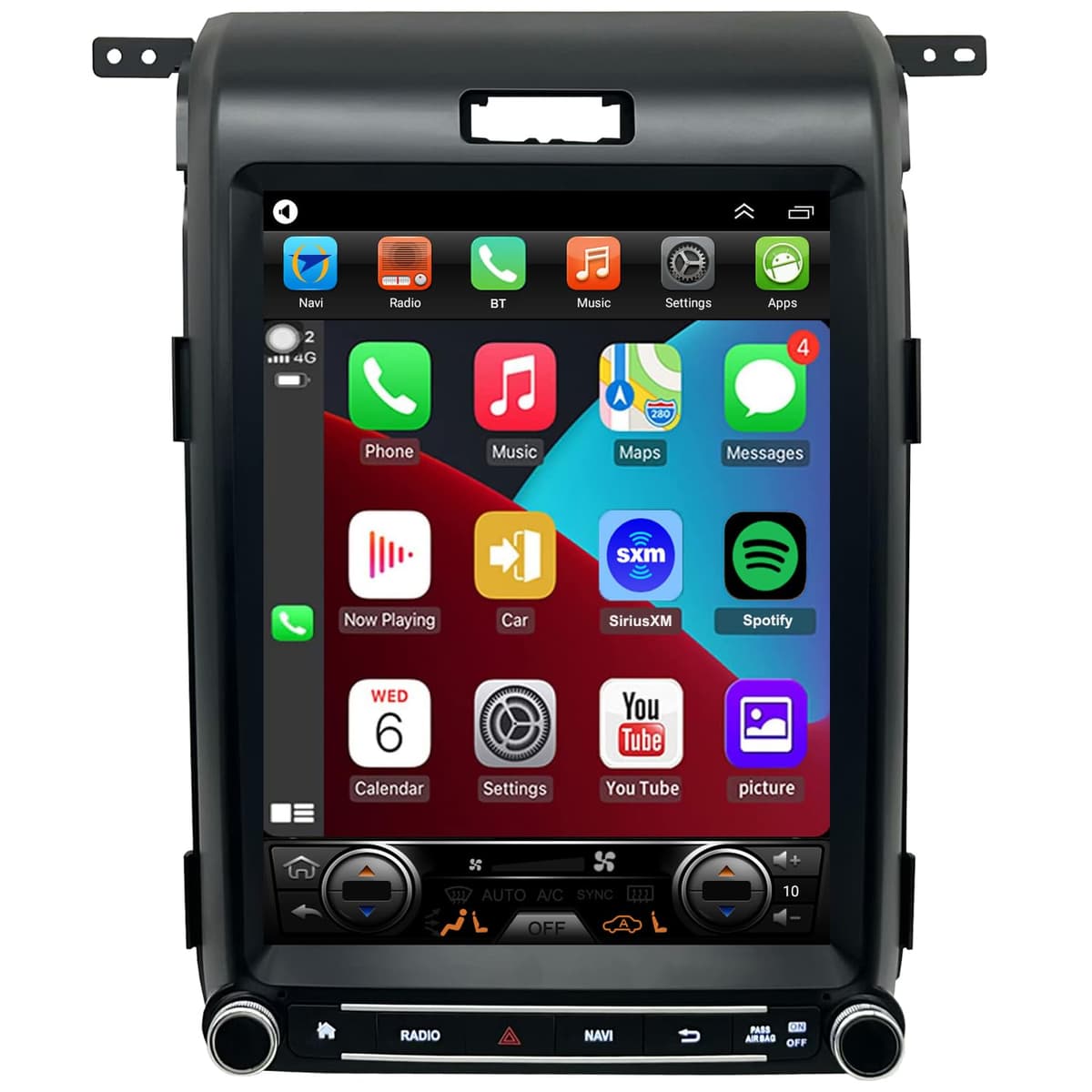 Topdisplay Radio Android 12.1" para Ford F150 2013-2014, Soporta CarPlay y Android Auto, CPU 8 núcleos