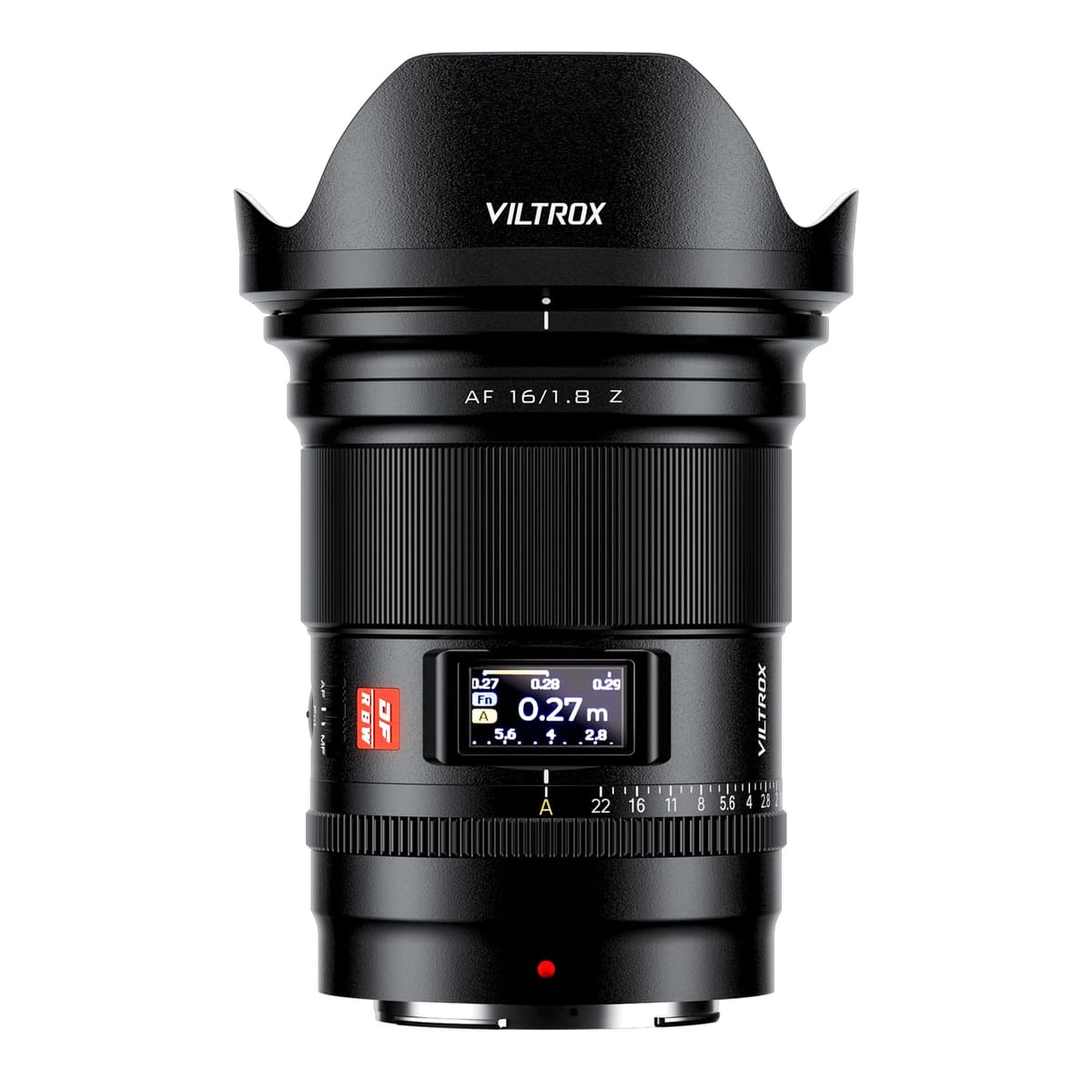 VILTROX AF 16 mm F1.8 Z Lente Full Frame para Montura Nikon Z, AF 16 mm F/1.8 Z con Pantalla LCD Integrada Gran Angular para Nikon Z (Z7 Z7II Z8 Z8II Z9 Zf Z30 Z50 Zfc) Q-0429-16Z-01