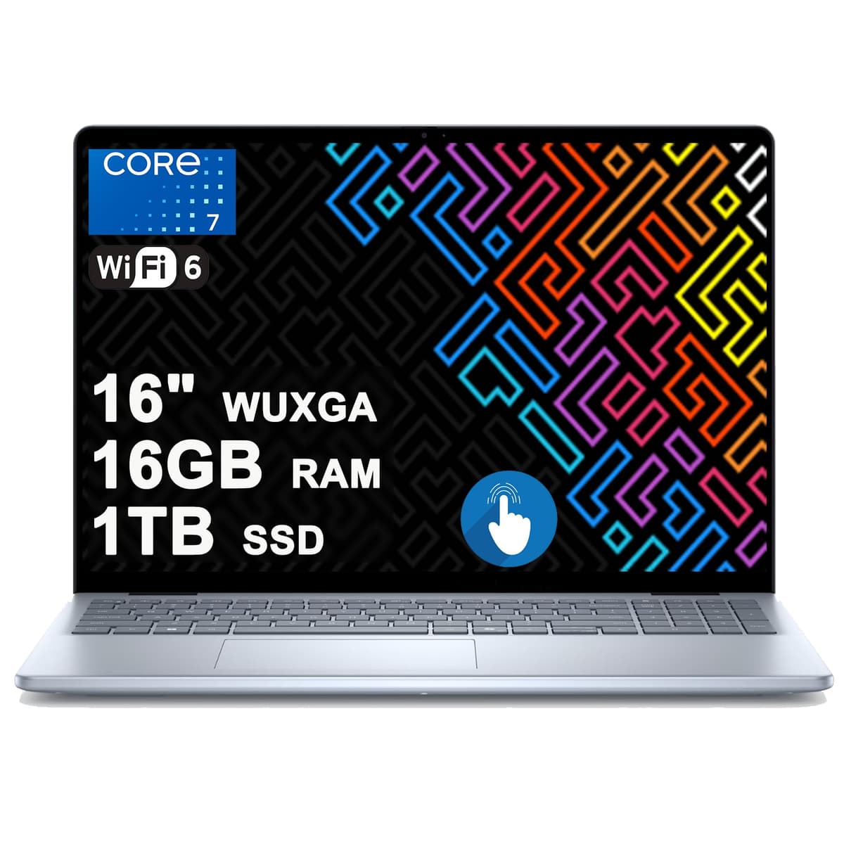 Dell Inspiron 16 5640 Laptop Business 16" WUXGA IPS Táctil (100% sRGB) Intel Core i7 150U 10 núcleos 16GB DDR5 1TB SSD Retroiluminado Huella Cámara FHD Privacidad ExpressCharge Win11