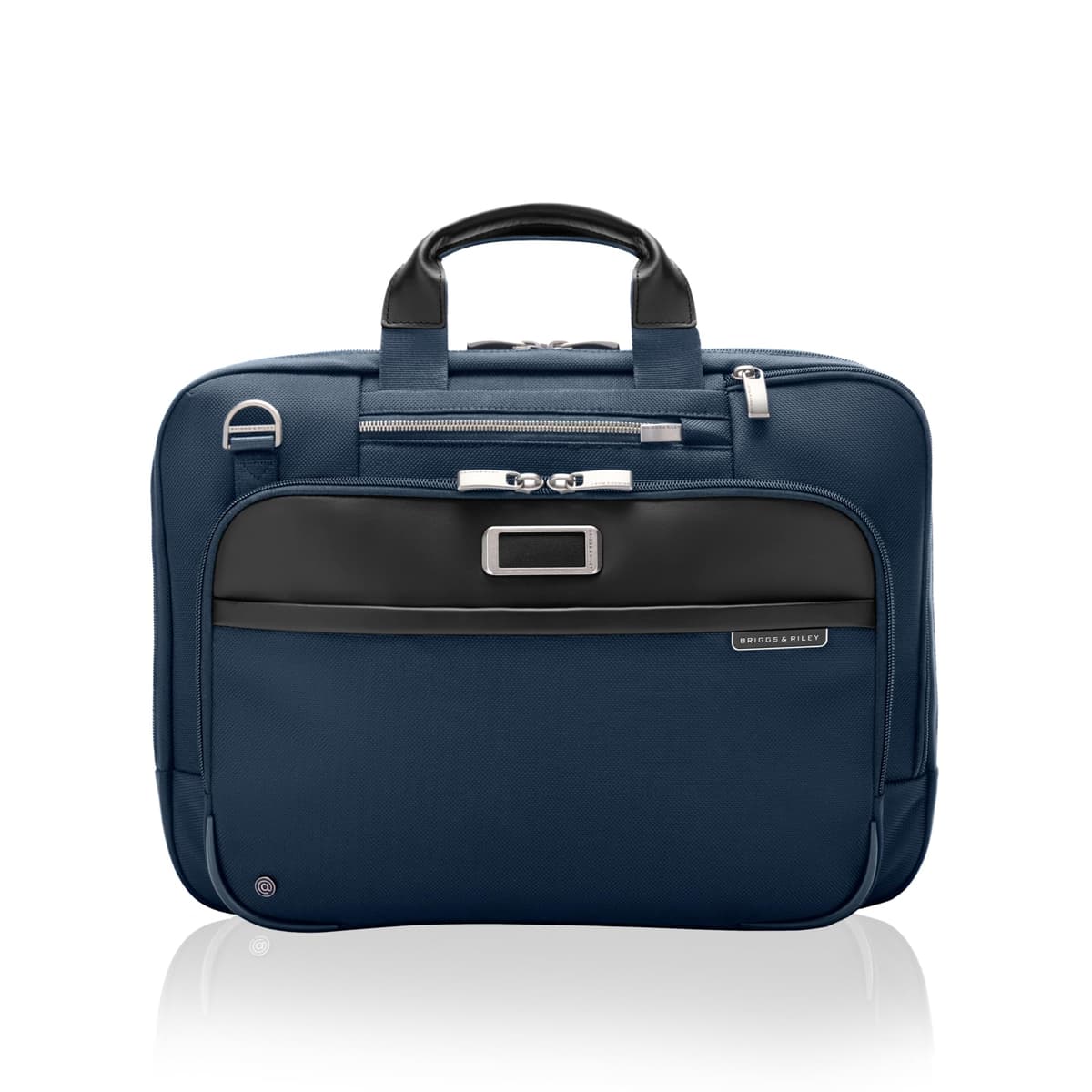 Briggs & Riley Maletín Expandible Mediano - Bolsa para Laptop de Trabajo y Viaje, Maletín para Hombres y Mujeres, Incluye Correa de Hombro, Cierre Autorreparable, Apto para Computadoras de hasta 15" - Colección @work, Azul Marino KB525X-5