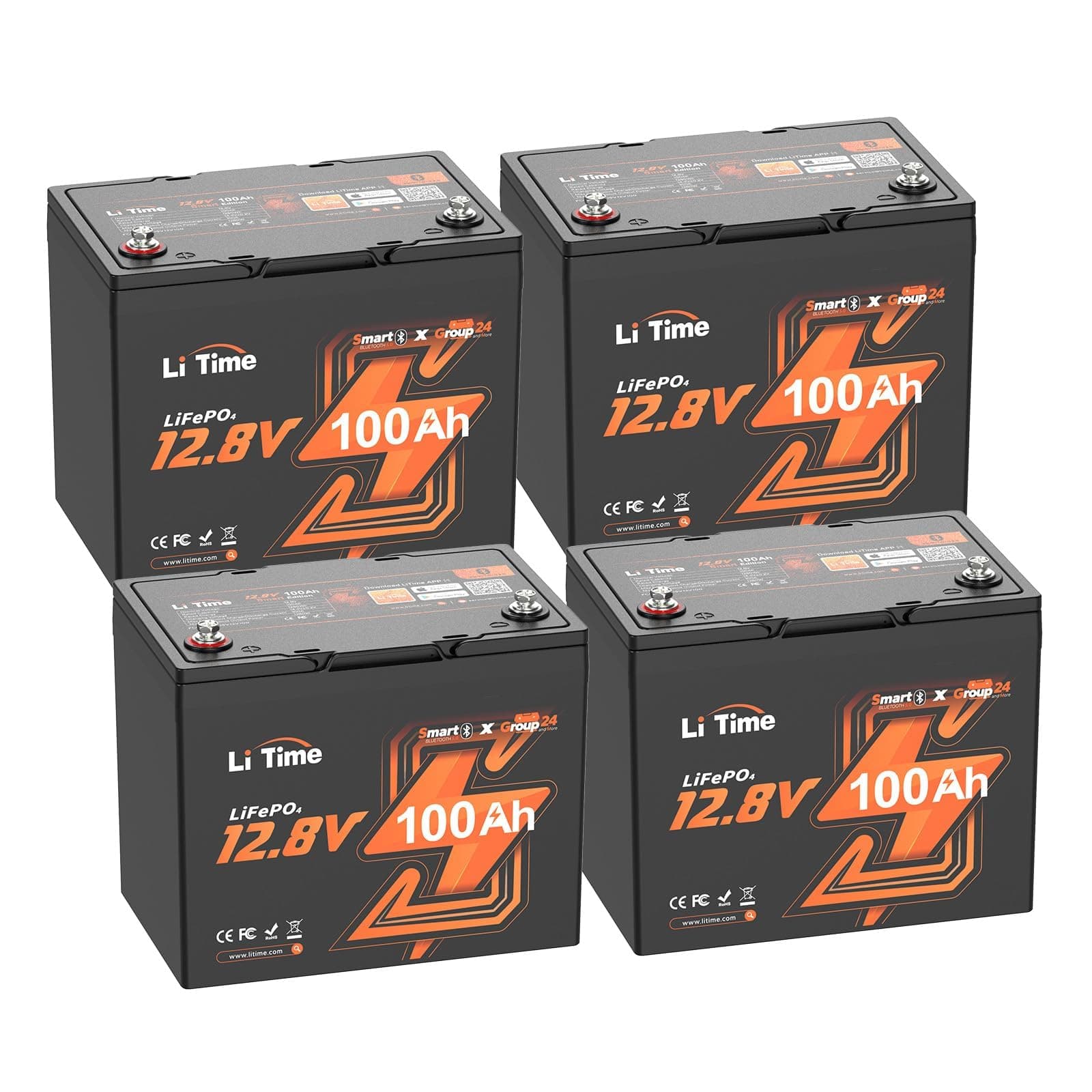 Litime A L12V100-100-GROUP24-BT-4-A70-Pack4-4