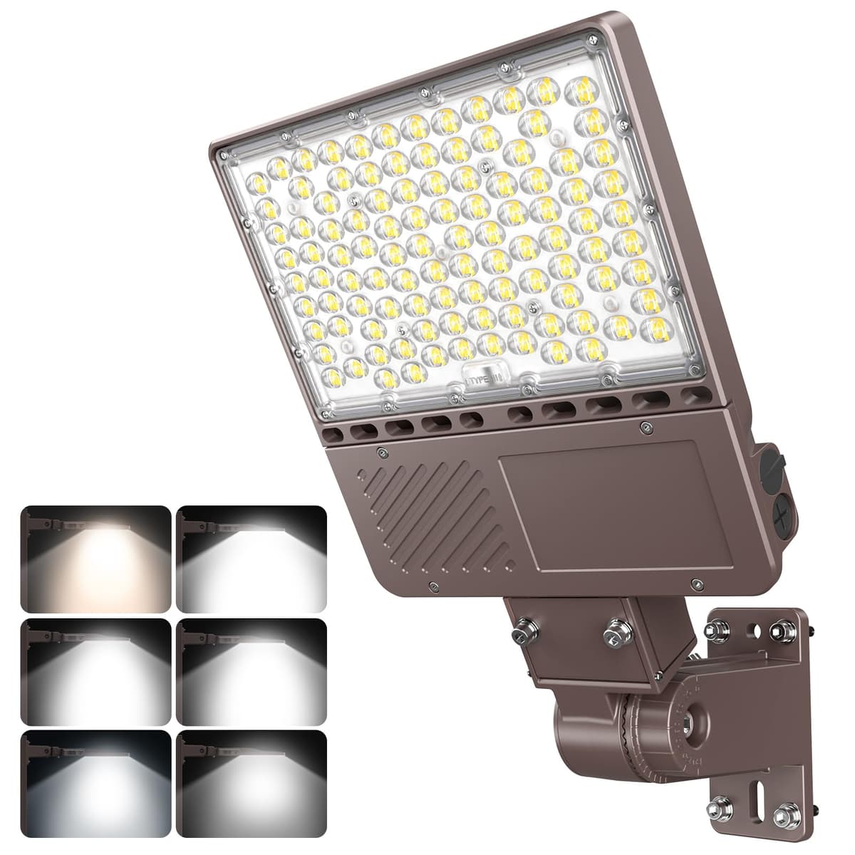 ADUB Luz LED Tipo Shoebox 9 en 1 para Estacionamiento 150W/120W/90W, 5700K/5000K/4500K, IP65, DLC NG-PL-150W-3Wattage&CCT