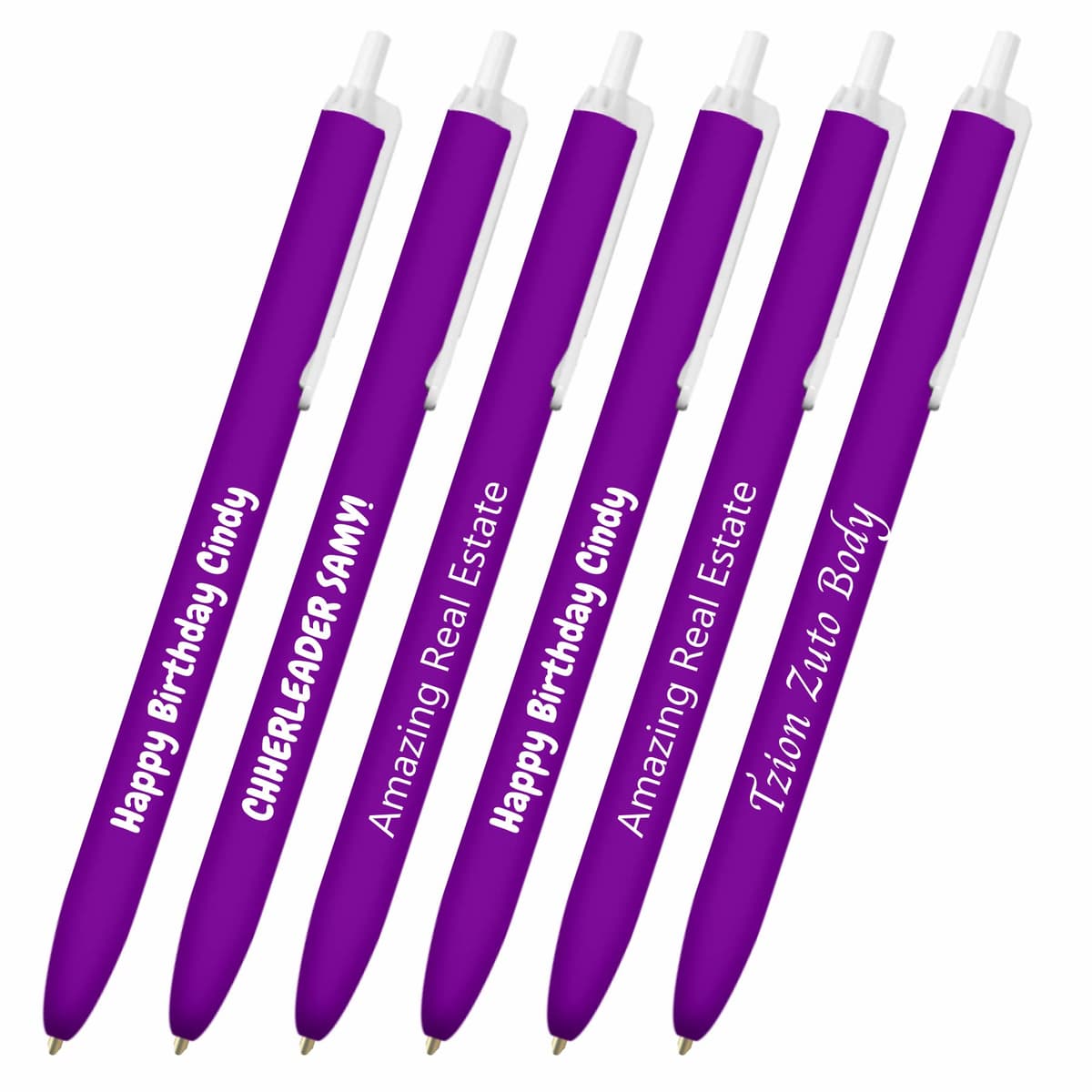 911 Pens 1000 Pack Bolígrafos personalizados de tinta, clic suave, barril sólido (Morado) 122A-1000-Purple