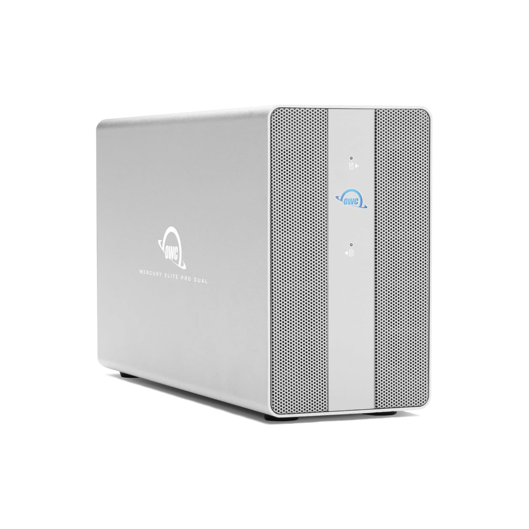 OWC Caja de Almacenamiento Externa Raid Mercury Elite Pro Dual USB-C/Thunderbolt 3 de 4TB con Hub de 3 Puertos para Mac y PC MEDCH7T04