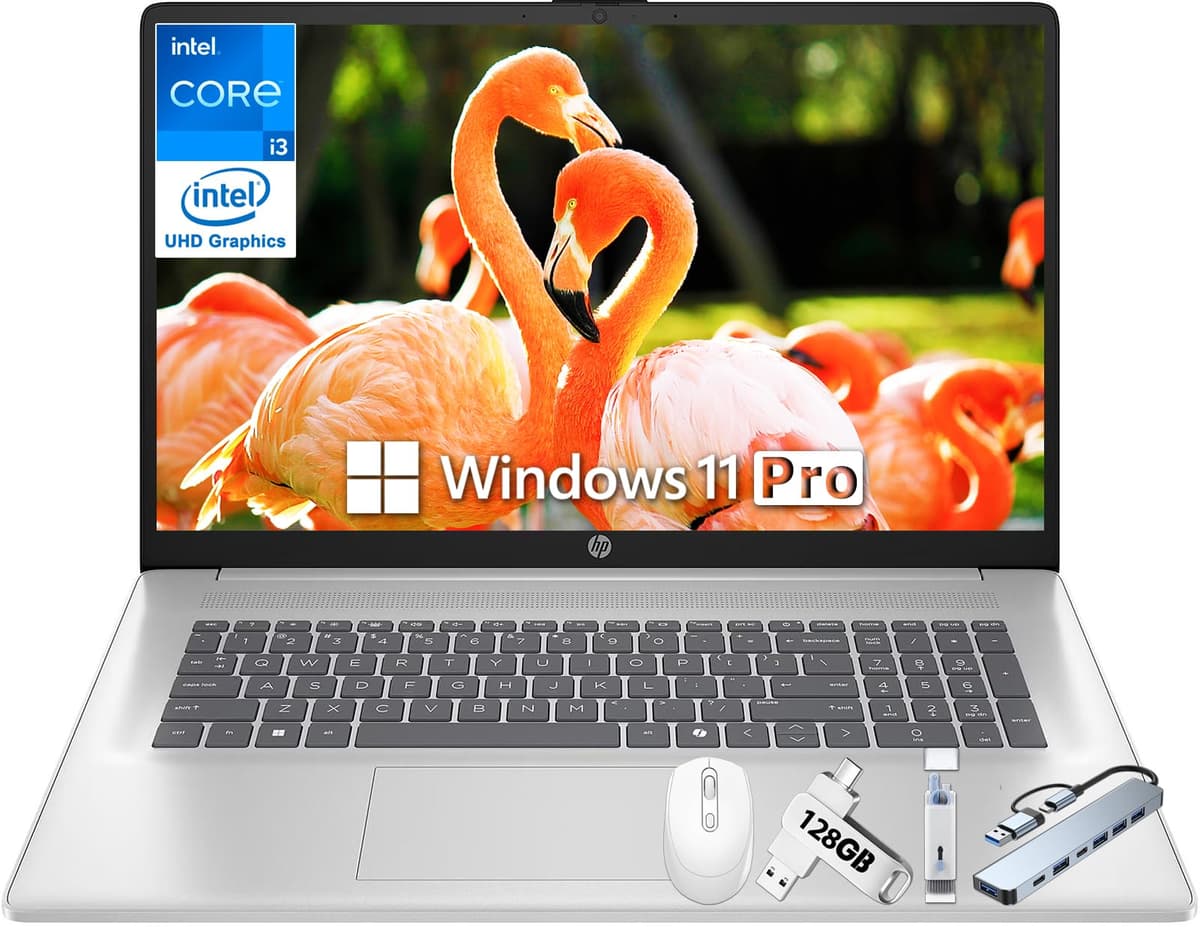 HP 17.3" FHD IPS, 64GB DDR4, 2TB SSD, Intel i3-N305, Windows 11 Pro