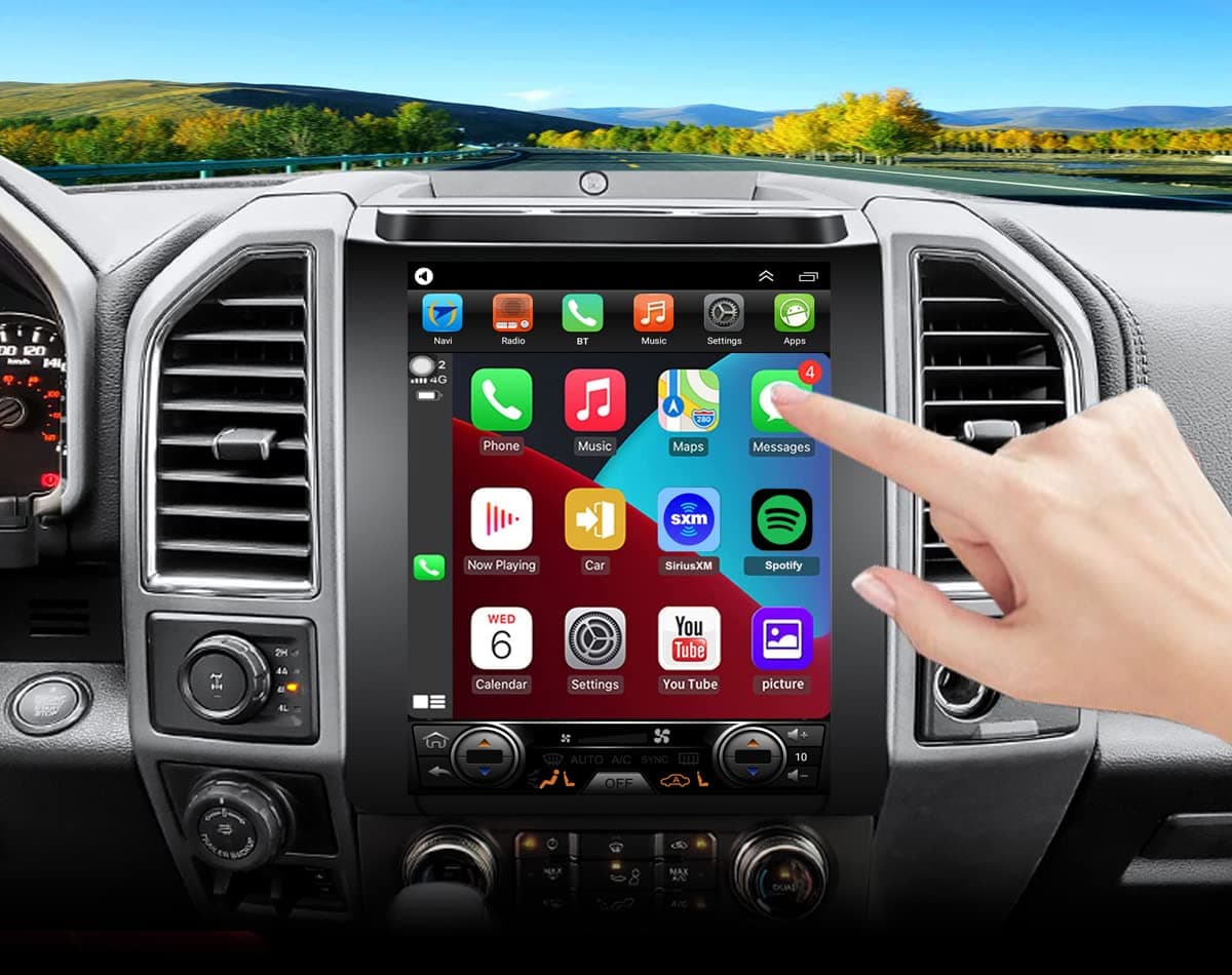 Topdisplay Radio Android 12.1" para Ford F150 2015-2018 IPS CarPlay y Android Auto 2GB/32GB