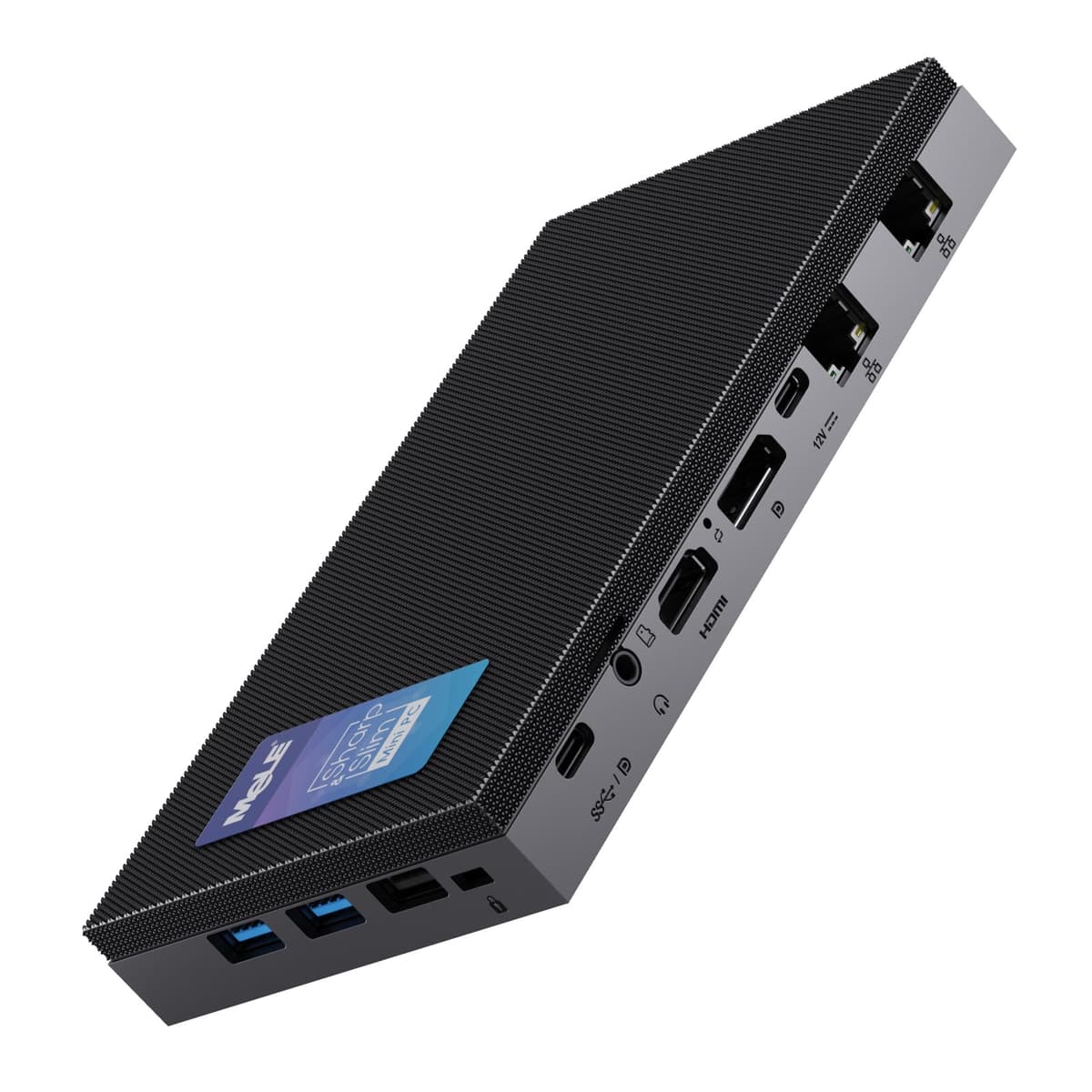 MeLE QuieterDL Mini PC Fanless 2.5Gb Doble LAN N100 (hasta 3.4GHz) 16GB RAM 512GB Almacenamiento Micro PC Factor de Forma Pequeño USB-C HDMI2.0+DP1.4 Triple Pantalla Computadora de Escritorio para Astrofotografía