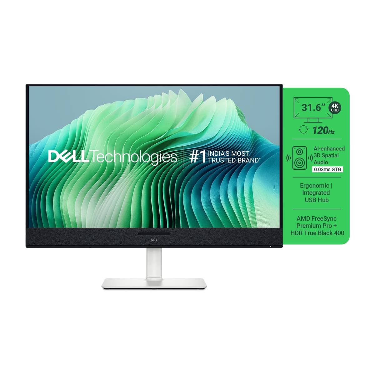 Dell S3225QC 32" QD-OLED 4K UHD 120Hz Monitor con audio espacial y USB-C 28G3V