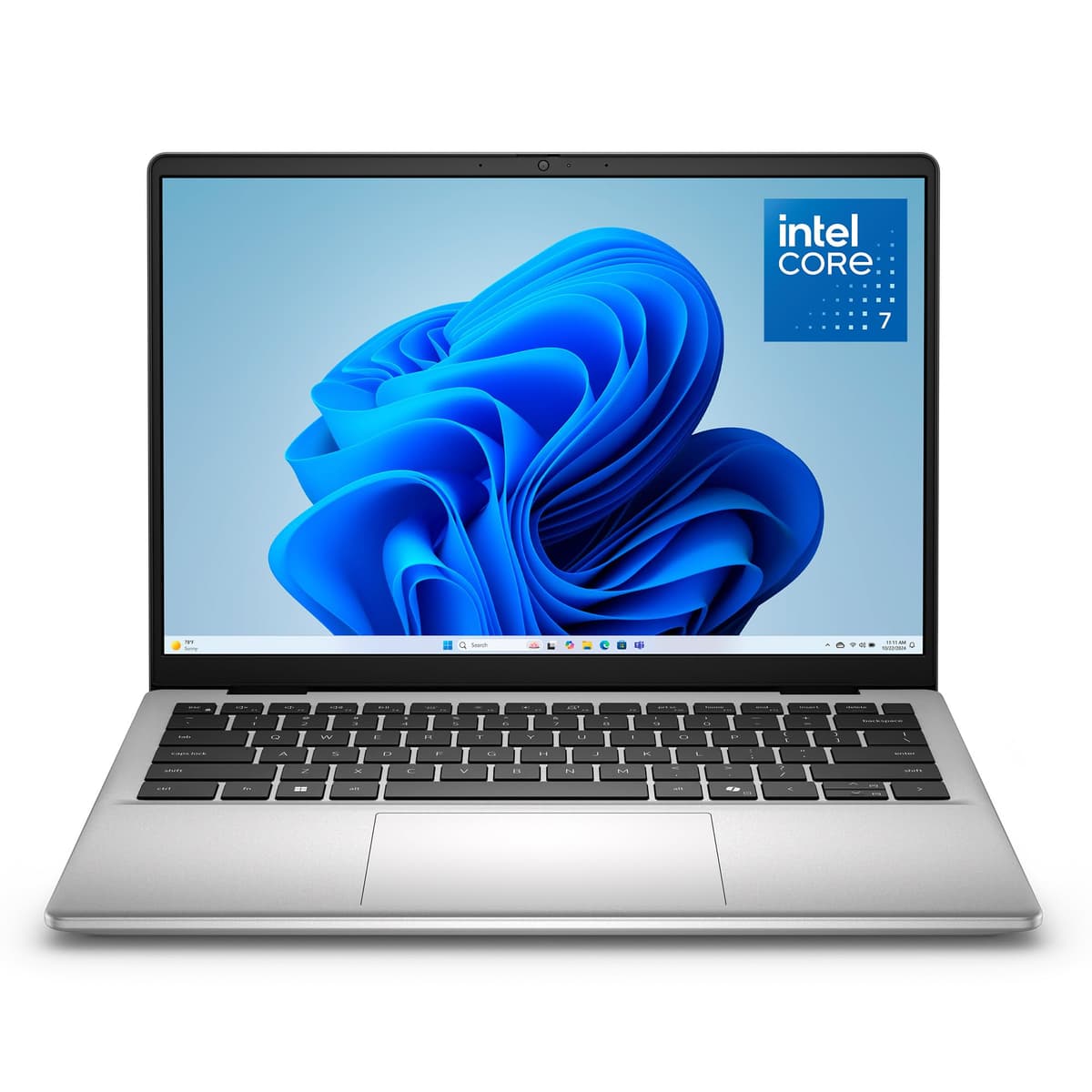 Dell portátil 14 DC14250-14.0 pulgadas pantalla IPS 2K antirreflejos, procesador Intel Core 7 150U, gráficos Intel, 16GB RAM, 1TB SSD, teclado retroiluminado AI en inglés, lector de huellas, Windows 11 Home - plateado H30C8