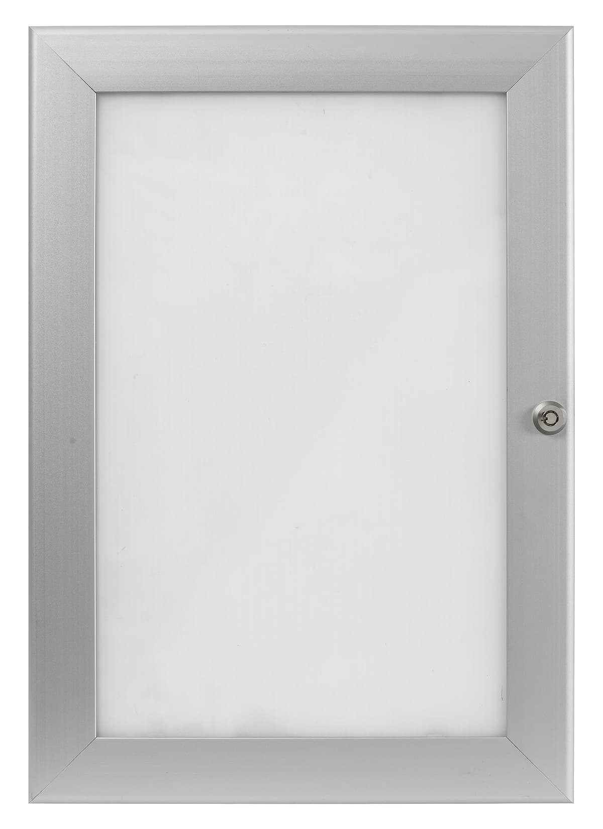 SECO Lockable Enclosed Bulletin Board 40 x 60" Silver LCASE4060