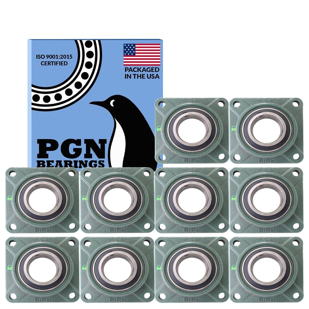 PGN UCF215-47 Pillow Block Bearing Pack x10 - Rodamiento con Brida Cuadrada, Acero Cromado PB-UCF-215-47/10