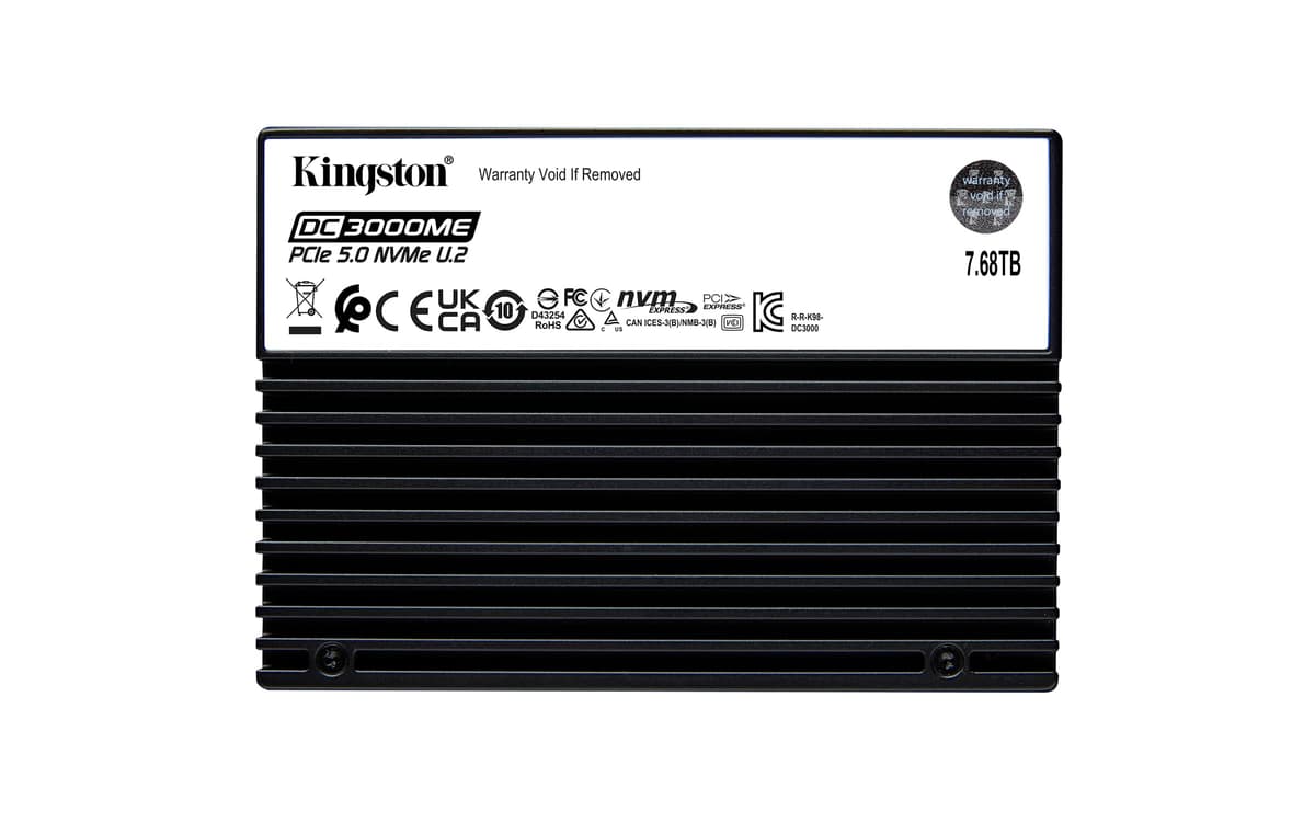 Kingston DC3000ME 7.68TB U.2 PCIe 5.0 NVMe SSD con TCG Opal (SEDC3000ME/7T6)