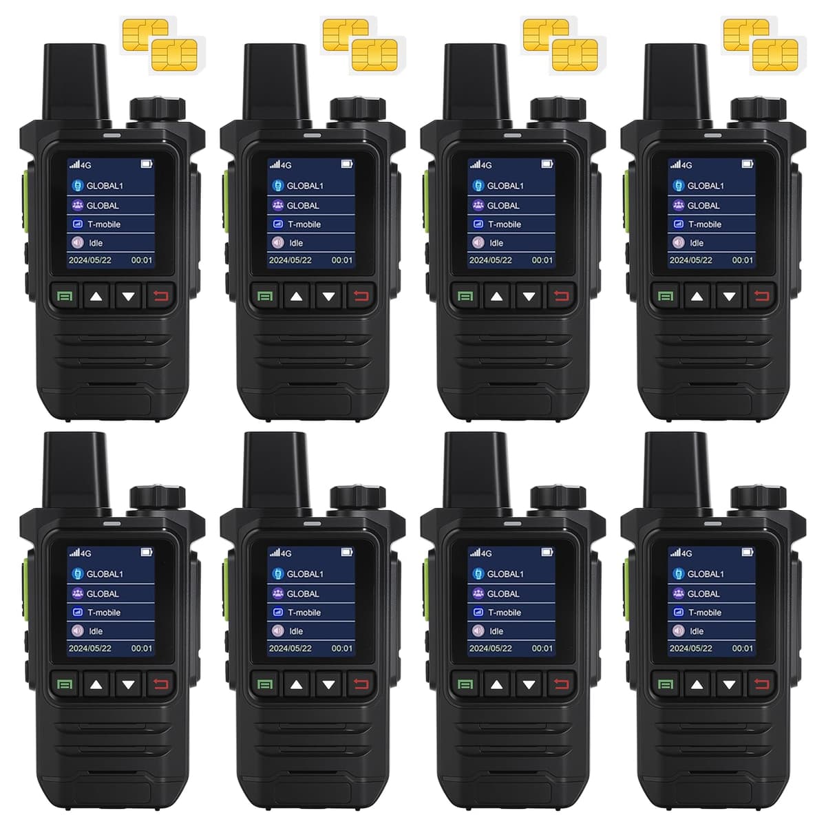 Darlingptt Radios PoC 4G LTE PTT ilimitado con SIM incluida, 3 piezas, comunicación global