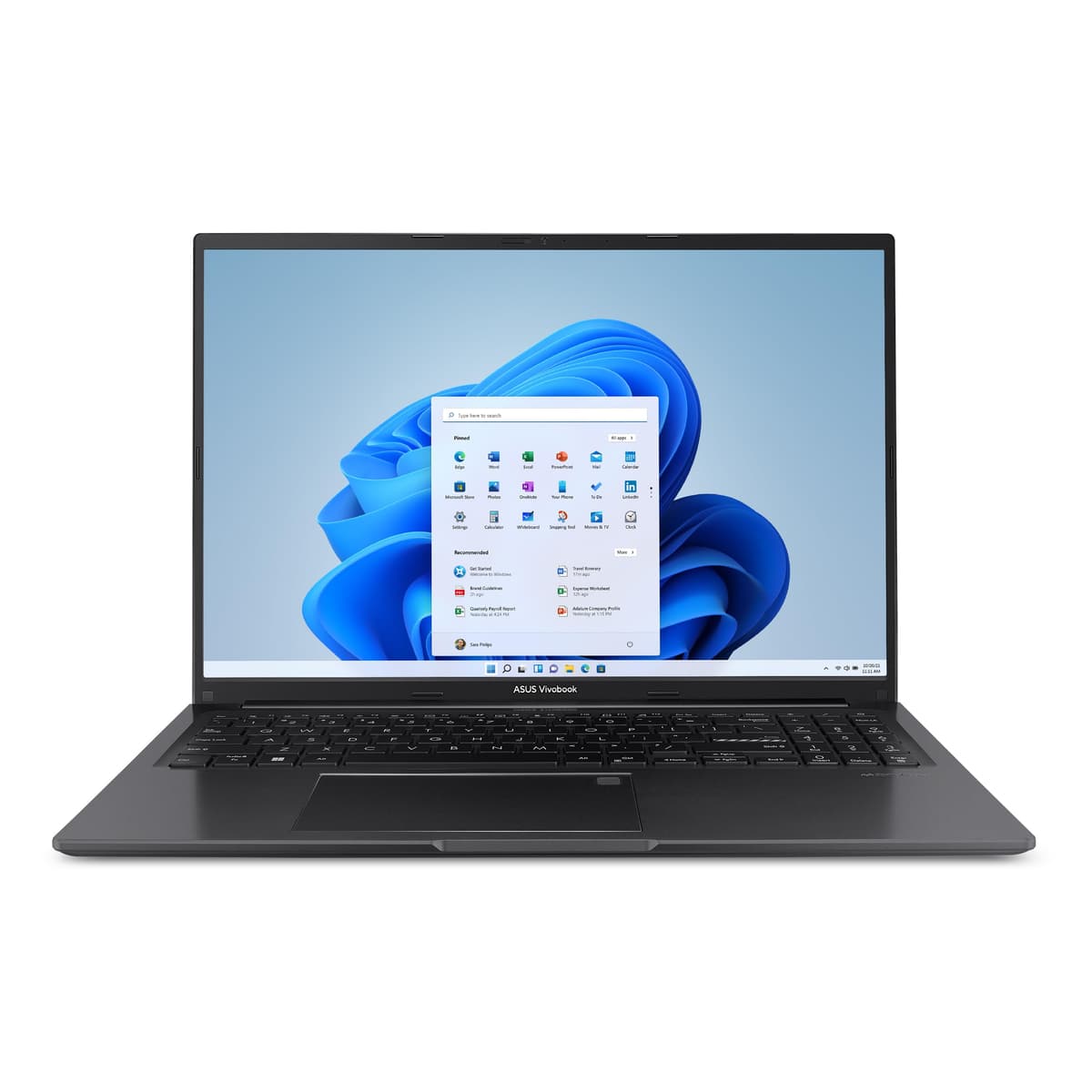 ASUS Vivobook 16 Laptop, pantalla 16” WUXGA 1920x1200 16:10, AMD Ryzen 5 5625U, gráficos AMD Radeon, 8GB RAM, 512GB SSD, sensor de huellas, Windows 11 Home, negro Indie, M1605YA-EH54