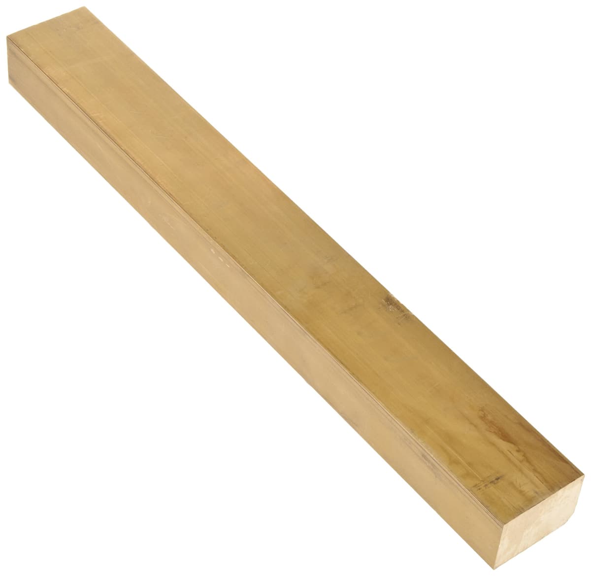 Online Metals Barra rectangular 385 Bronze, acabado sin pulir (mill), temple H02, ASTM B455, 1/2" espesor, 2-1/2" ancho, 72" largo 18240