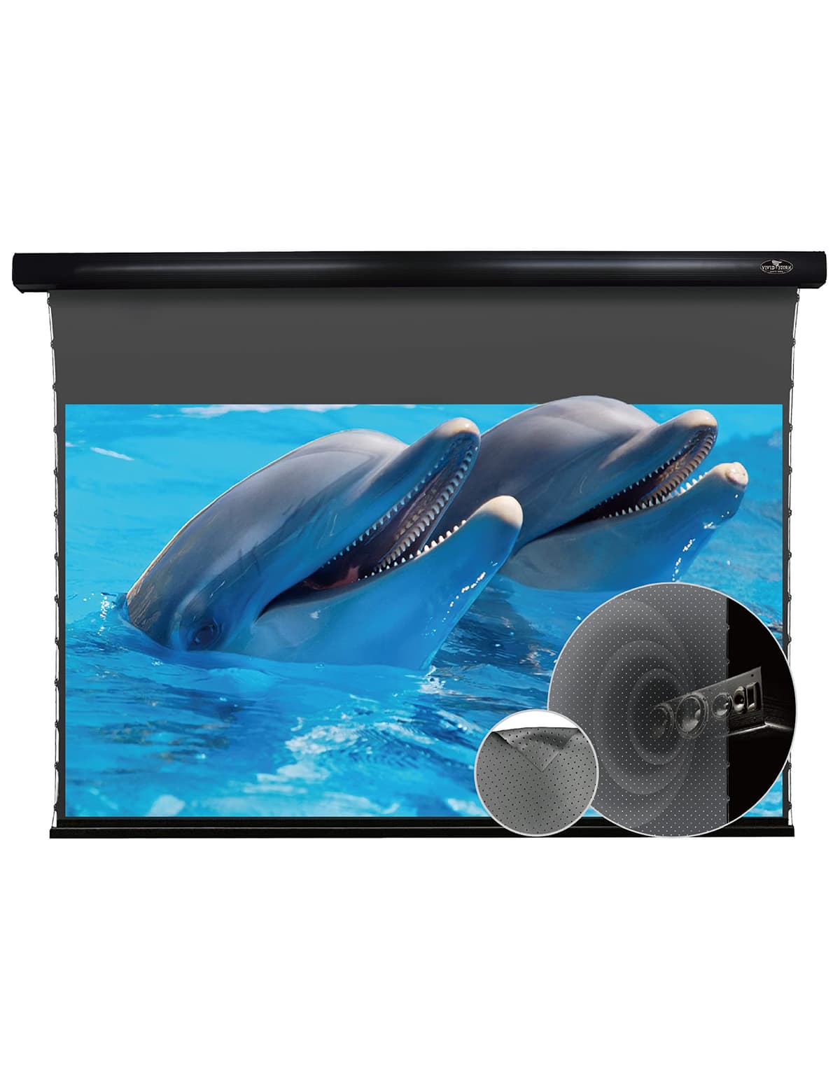 VIVID STORM SINCE 2004 VIVIDSTORM Pantalla acústicamente transparente ALR 84" 16:9 para proyectores estándar VBMSLPALR84H