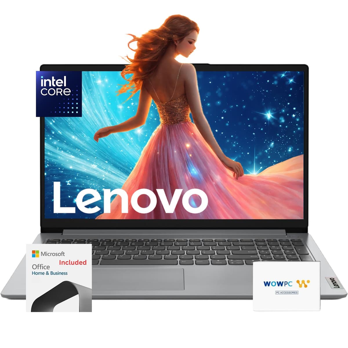 Lenovo Serie Premium Laptop 15" | 36 GB RAM | 1.1 TB Almacenamiento (640 GB SSD + 512 GB Almacenamiento Externo) | 1 Año Office 365 con 1 TB Almacenamiento en la Nube | Intel Core | 15.6" | Win 11 | con Paquete WOWPC Business Laptop