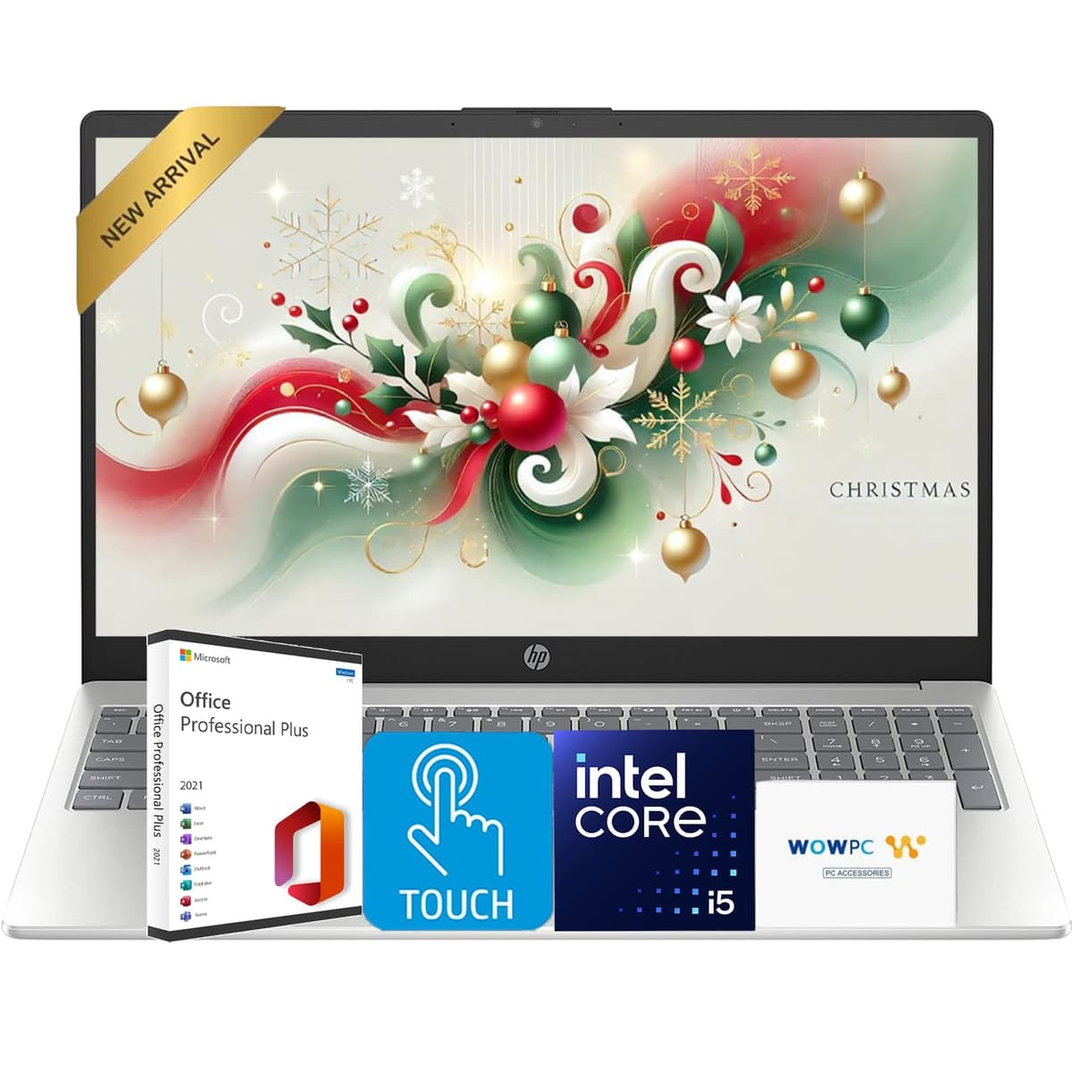 HP Ultrabook 15.6" FHD Pantalla Táctil para Negocios con Microsoft Office • Edición 2025/2026 • Intel i5-1334U de 10 núcleos • 16 GB RAM DDR4 • 512 GB SSD • Windows 11 • sin mouse HP 15