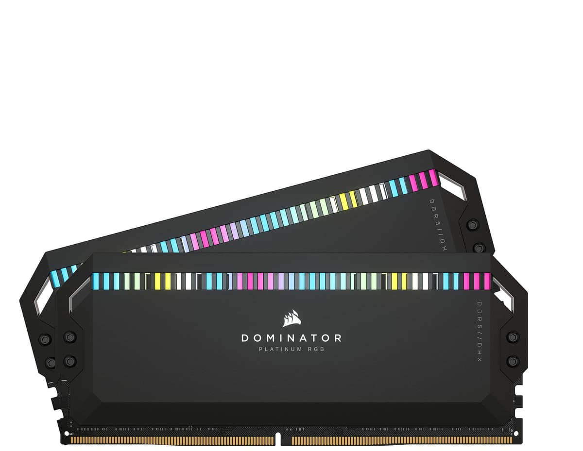CORSAIR Dominator Platinum RGB DDR5 64GB (2x32GB) 6000MHz CL30 - Black CMT64GX5M2B6000C30