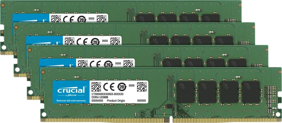 Crucial Technology Kit de 64 GB (16 GB x4) DDR4 2133 MT/s (CT4K16G4DFD8213)