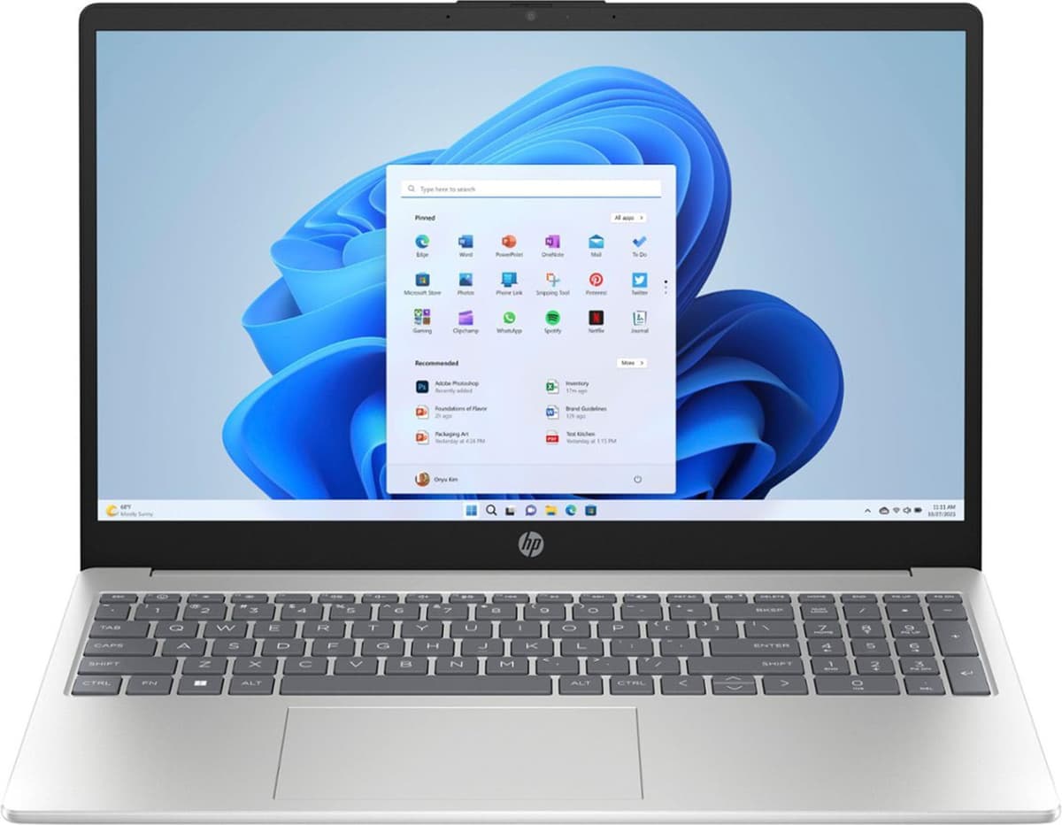 HP portátil 15.6" FHD, AMD Ryzen 5 7520U (mejor que Intel i5 1235U), 16GB DDR5 RAM, 256GB SSD, webcam, Wi-Fi 6, carga rápida, Windows 11 HP Laptop