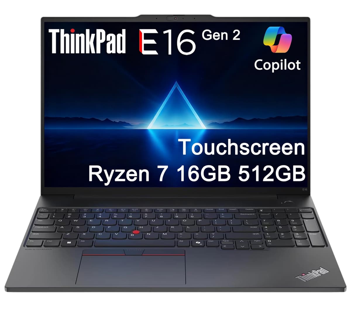 ist computers Lenovo ThinkPad E16 Gen 2 Laptop Empresarial (Pantalla táctil 16" FHD+, AMD Ryzen 7 7735U (> Intel i7-1355U), 16GB RAM DDR5, 512GB SSD) Lector de huellas, Cámara 1080p, Ethernet, Wi-Fi 6E, Windows 11 Pro con Copilot