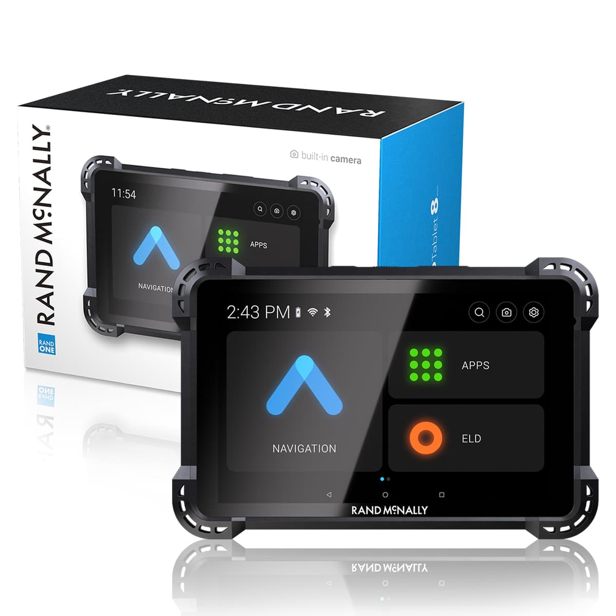 Rand McNally RANDTAB8 8" GPS para camión con Rand Navigation 2.0, mapas 2025 y cámara integrada
