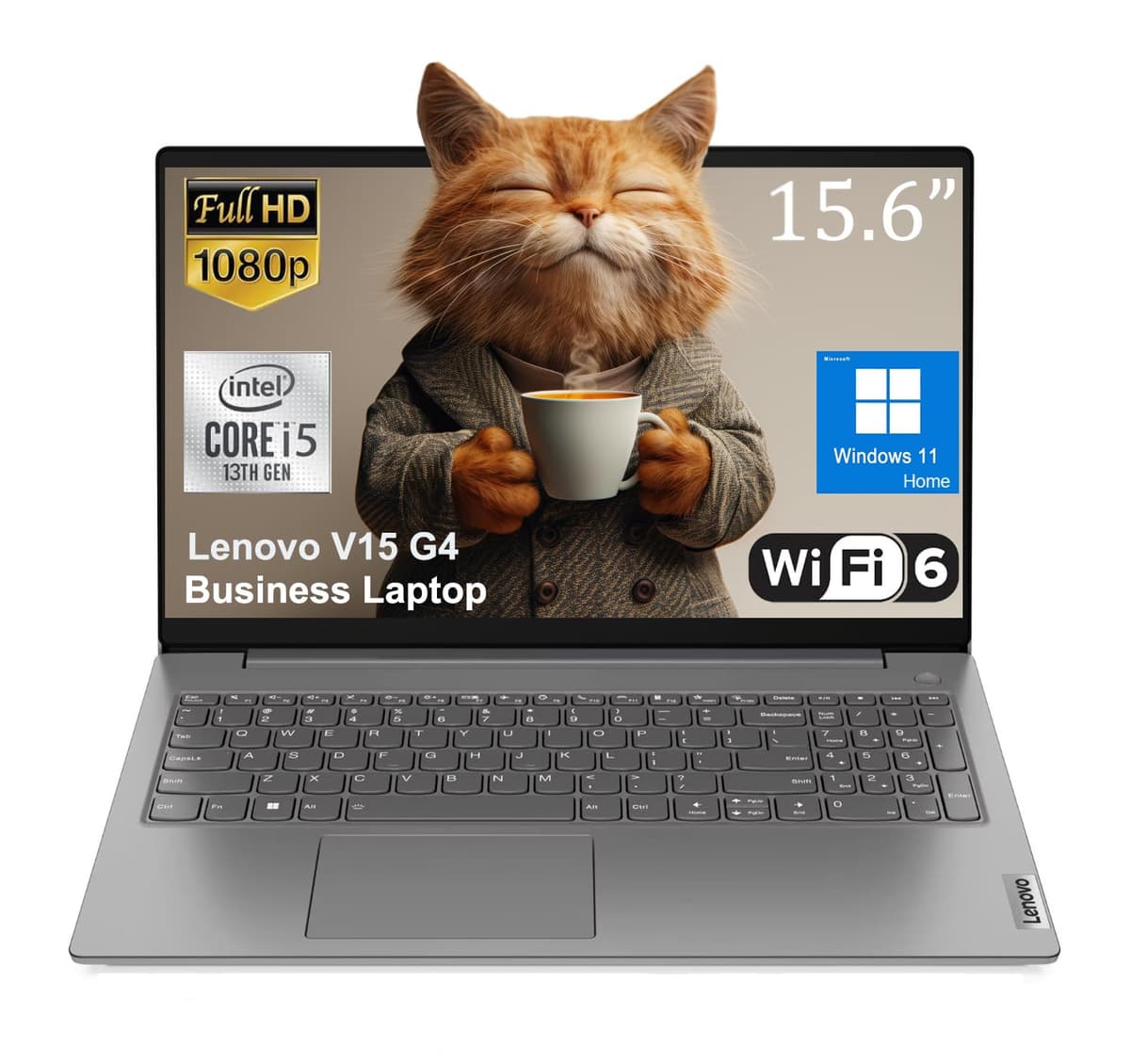 Lenovo V15 G4 Laptop Empresarial, pantalla antirreflejo FHD de 15.6", Intel i5-13420H de 8 núcleos (mejor que i7-1355U), 16 GB RAM, SSD 1 TB, WiFi 6, Bluetooth 5.2, RJ-45, Windows 11 Home, con Kit de accesorios 6 en 1 5ave