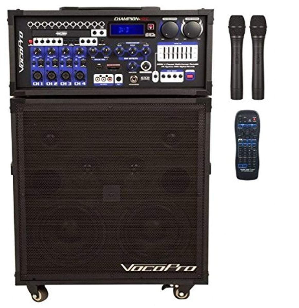 VocoPro CHAMPION-REC-3 Sistema P.A./Karaoke portátil 200W con grabador
