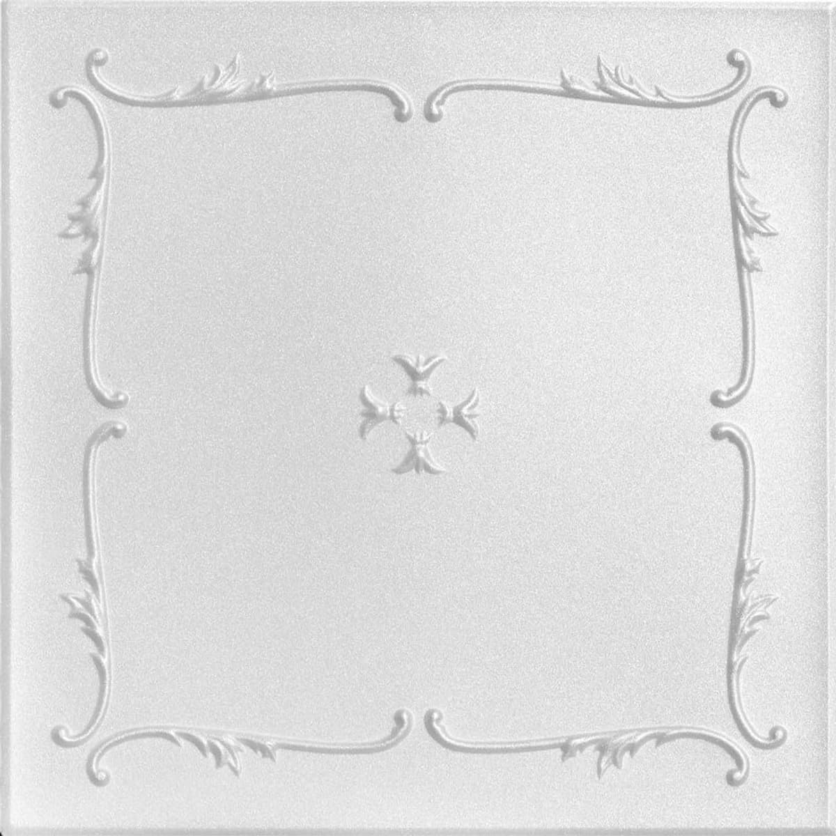 Baldosa de techo espuma À LA MAISON R05 Spring Buds (384 sq. ft./Case), Pack 144, Ultra Pure White - Satin (Behr) R05upws-144