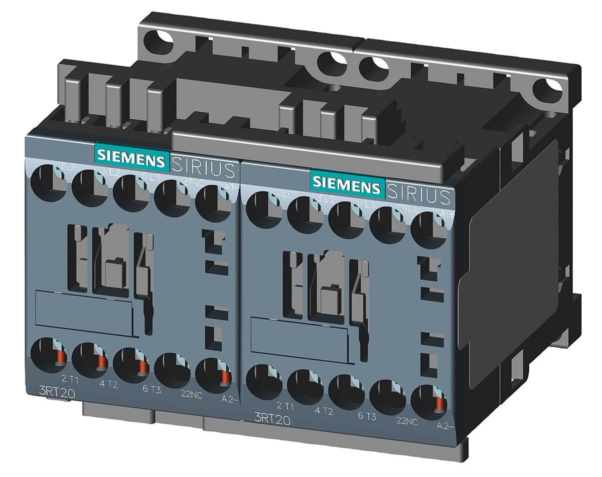 Siemens 3RA23168XB301BB4 Contacto magnético IEC 3 polos 24V DC reversible