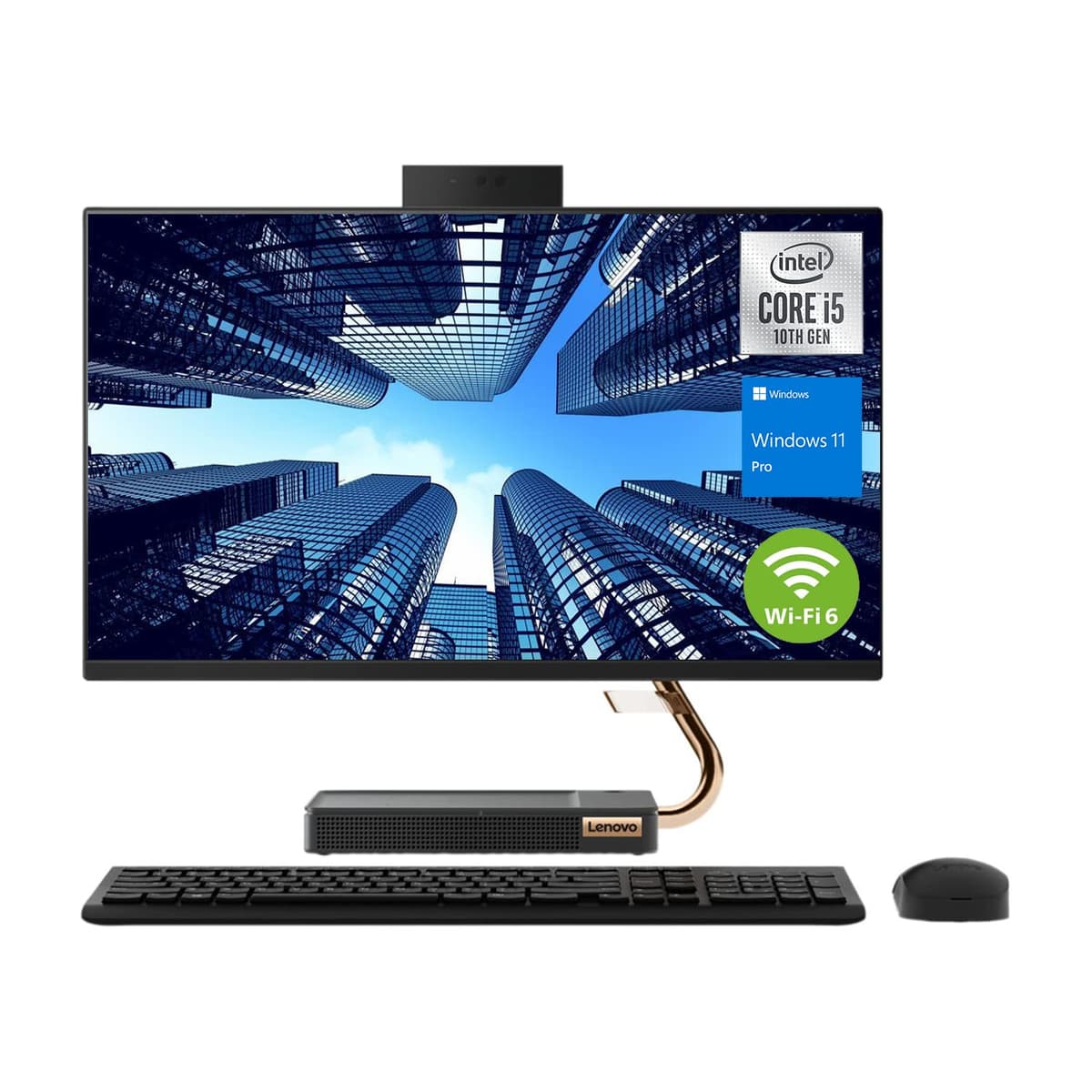 Lenovo IdeaCentre 5 All-in-One: 23.8" FHD, Intel Core i5-10400T, 32GB RAM, 1TB PCIe SSD, Webcam, Wi-Fi 6, Windows 11 Pro F0F