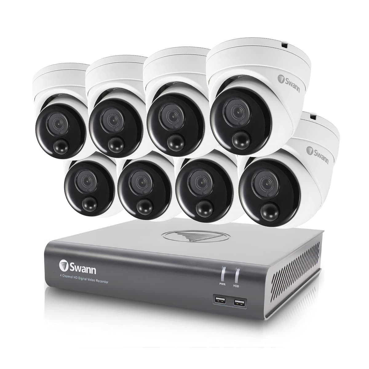Swann DVR 8 Cámaras 1080p 8 Canales 1TB HDD Vigilancia CCTV Interior/Exterior Heat Motion Detection SWDVK-84580V8D-US