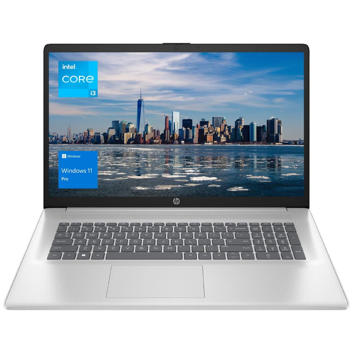 HP Essential 17.3" FHD Laptop empresarial, Intel Core i3-1215U, 32GB RAM, SSD PCIe 2TB, teclado numérico, webcam, Wi-Fi, HDMI, Windows 11 Pro, plata TPN-I139