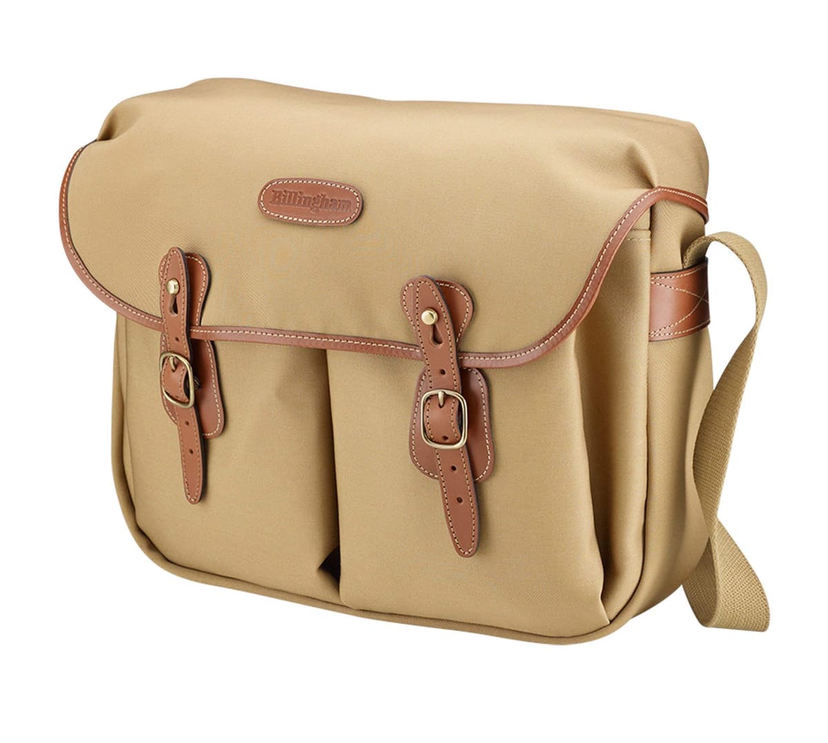 Bolso de cámara Billingham Hadley Large de lona con detalles en cuero color canela - Caqui 503533-70