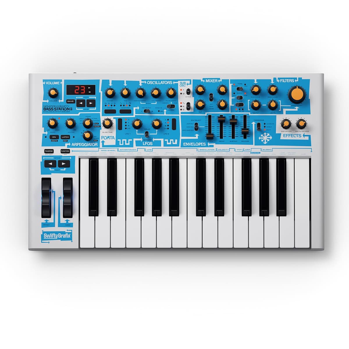 Novation Bass Station II Swifty Edition - Sintetizador Analógico Parafónico Edición Limitada AMS-BASS-STATION-II-SE