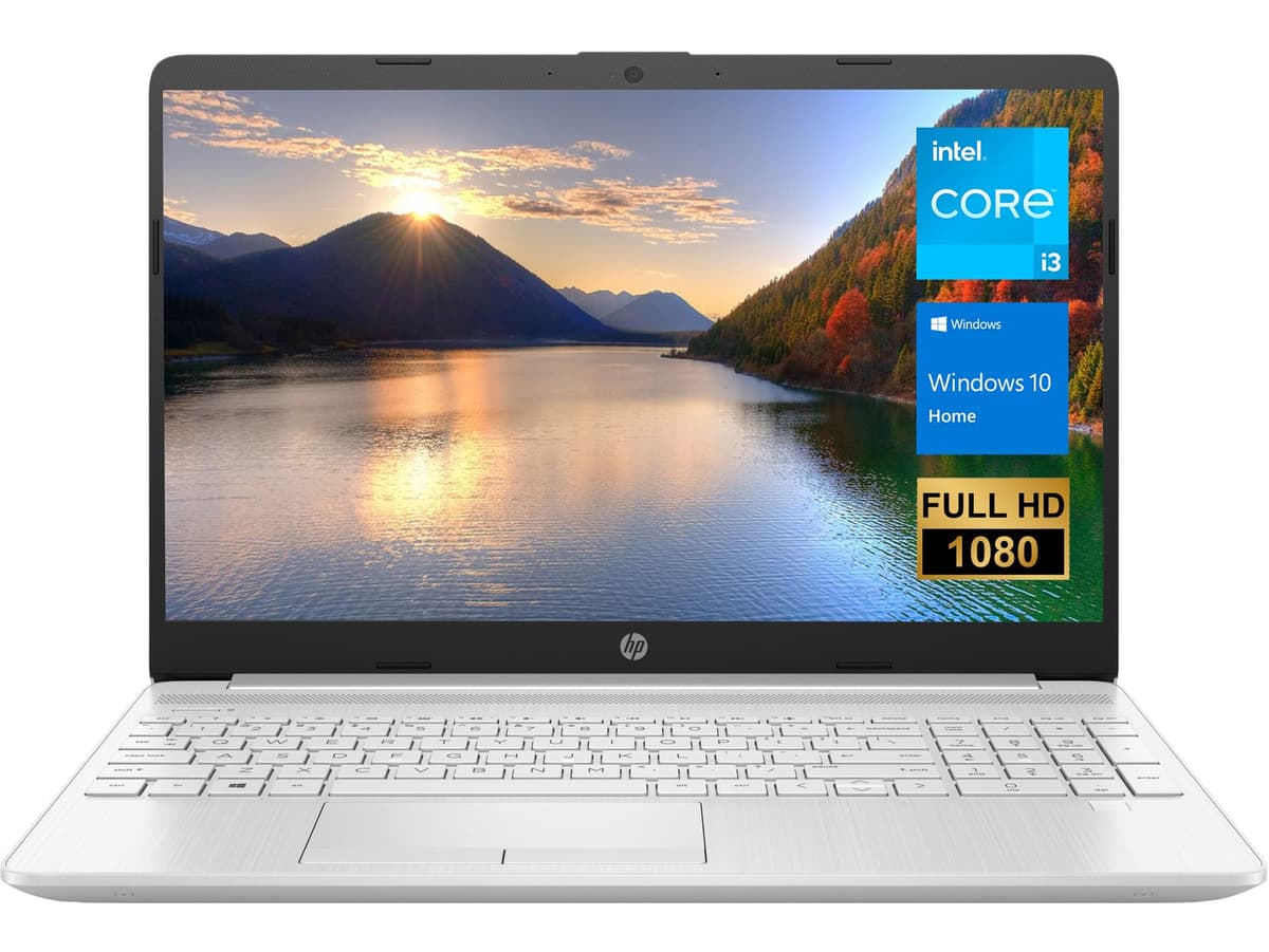 HP Notebook 2022, 15.6" Full HD 1080P Sin Pantalla Táctil, Procesador Intel Core i3-1115G4 de 11ª Gen, 12GB RAM DDR4, 512GB SSD PCIe, Cámara Web, HDMI, Wi-Fi, Bluetooth, Windows 10 Home, Plata