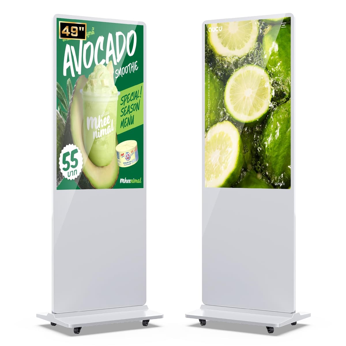 QIXZOCV MWE 49" Kiosk de Piso Indoor Digital Signage LCD Vertical con Android QIXZOCV-12