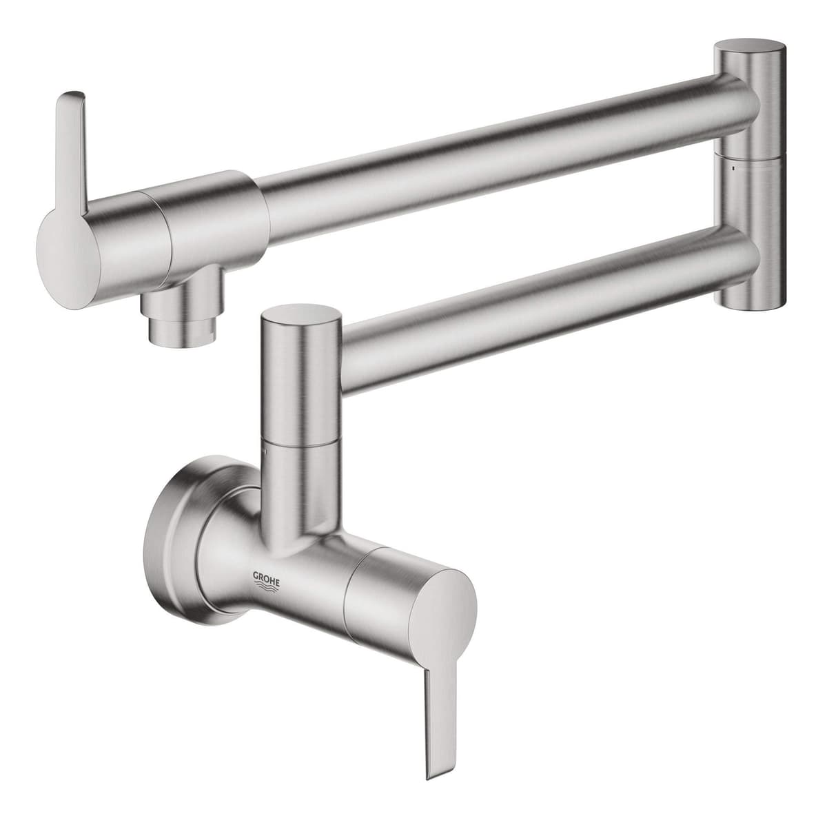 Grifo Llenador de Ollas GROHE Zedra de Pared con Brazo Articulado Super Steel 31075DC2