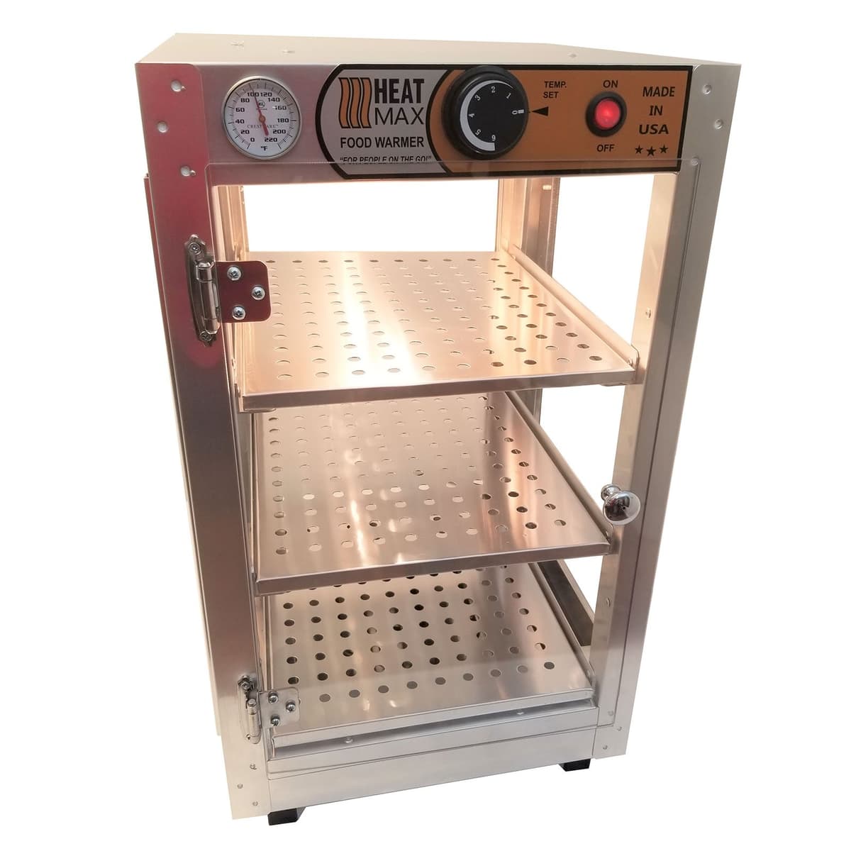 Exhibidor calentador HeatMax 14x14x24 para pizza y alimentos, hecho en USA 141424