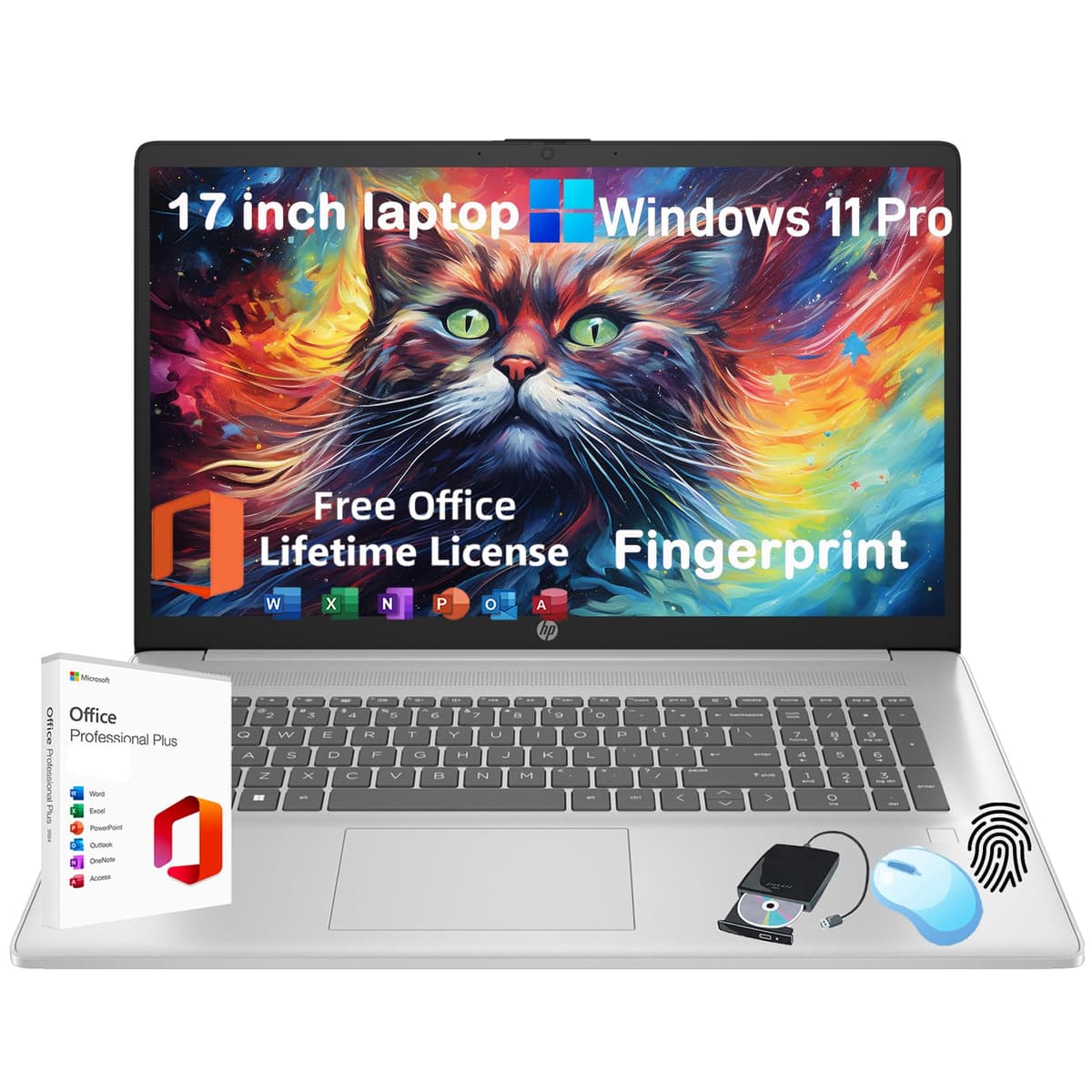 HP 17 Laptop 17.3" HD+ Intel i5-1334U 64GB 2TB SSD HP 17 laptop