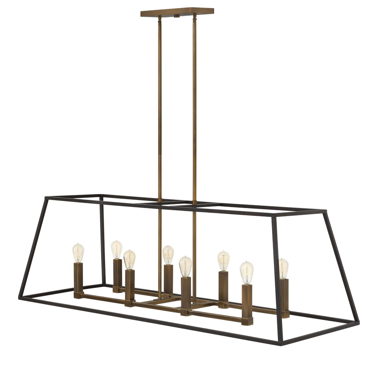 Hinkley Fulton Collection Lámpara lineal colgante 8 luces en bronce 3338BZ