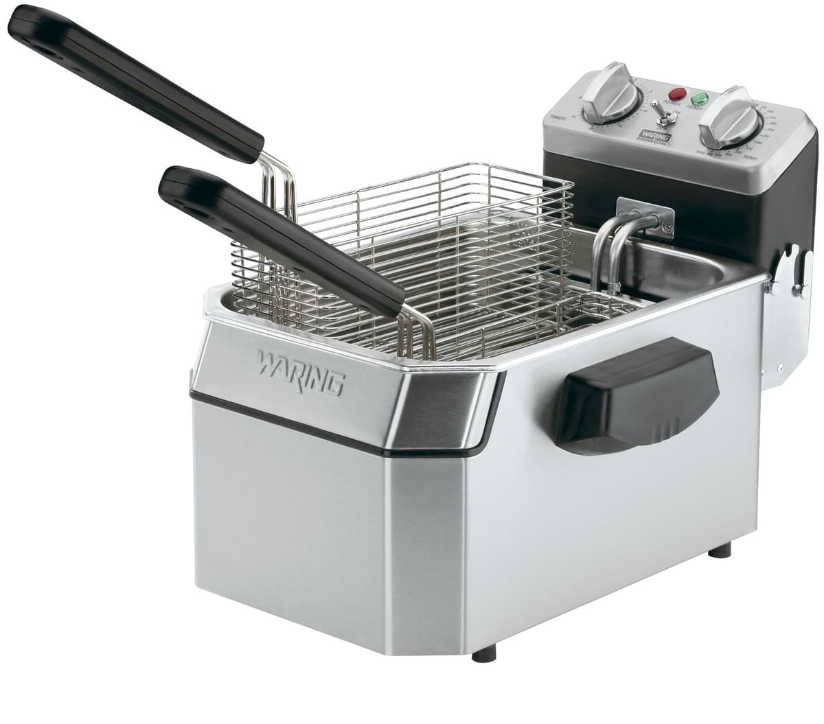 Waring Commercial WDF1000B Freidora eléctrica industrial de una tina 10 lb, 208V