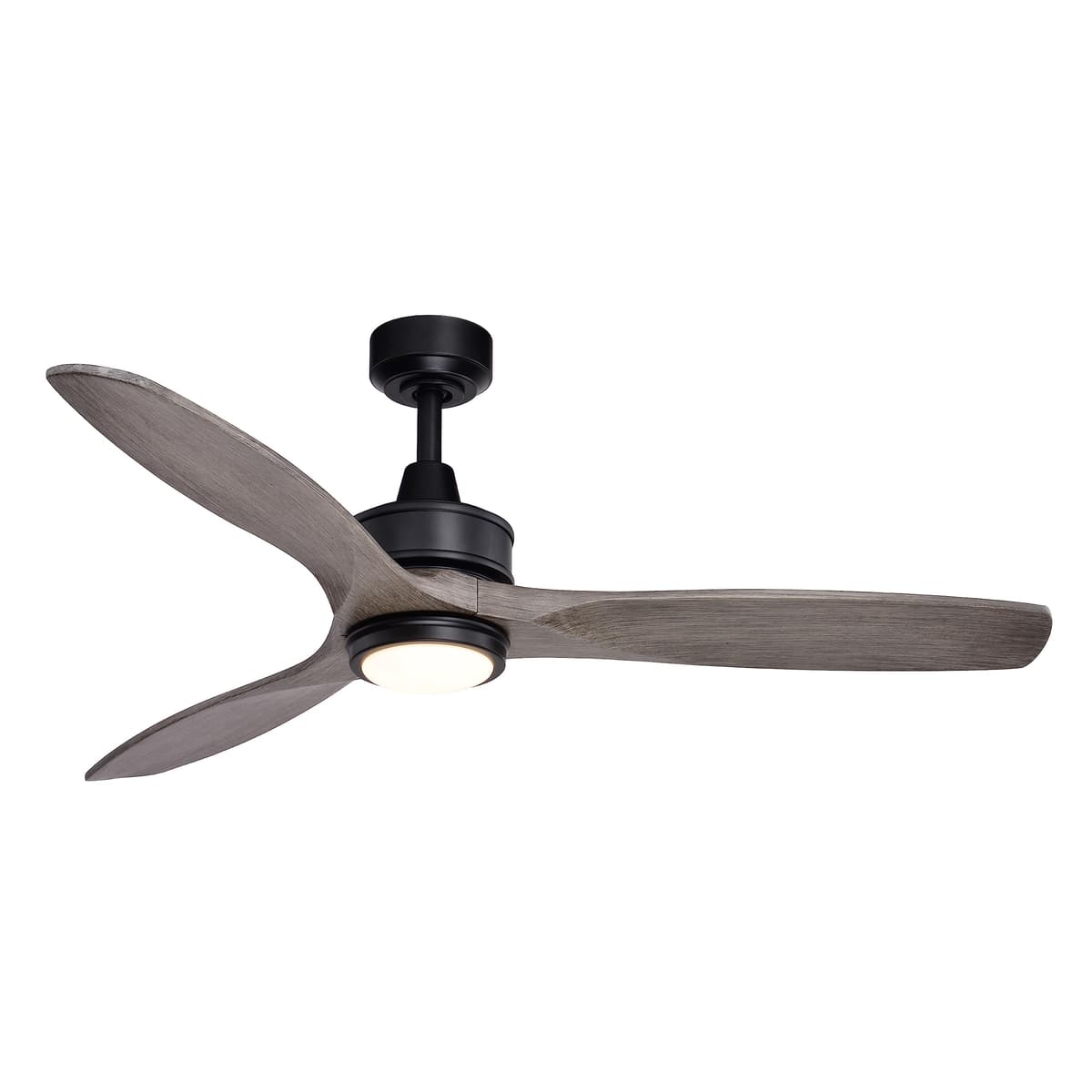 VAXCEL Curtiss Ventilador de techo 52 in. negro para interior/exterior con luz LED integrada y control remoto F0112